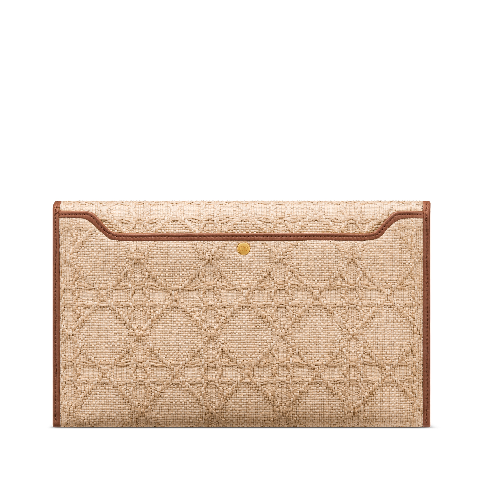 Bolso de mano con solapa 30 Montaigne Avenue Rafia Cannage beige E08