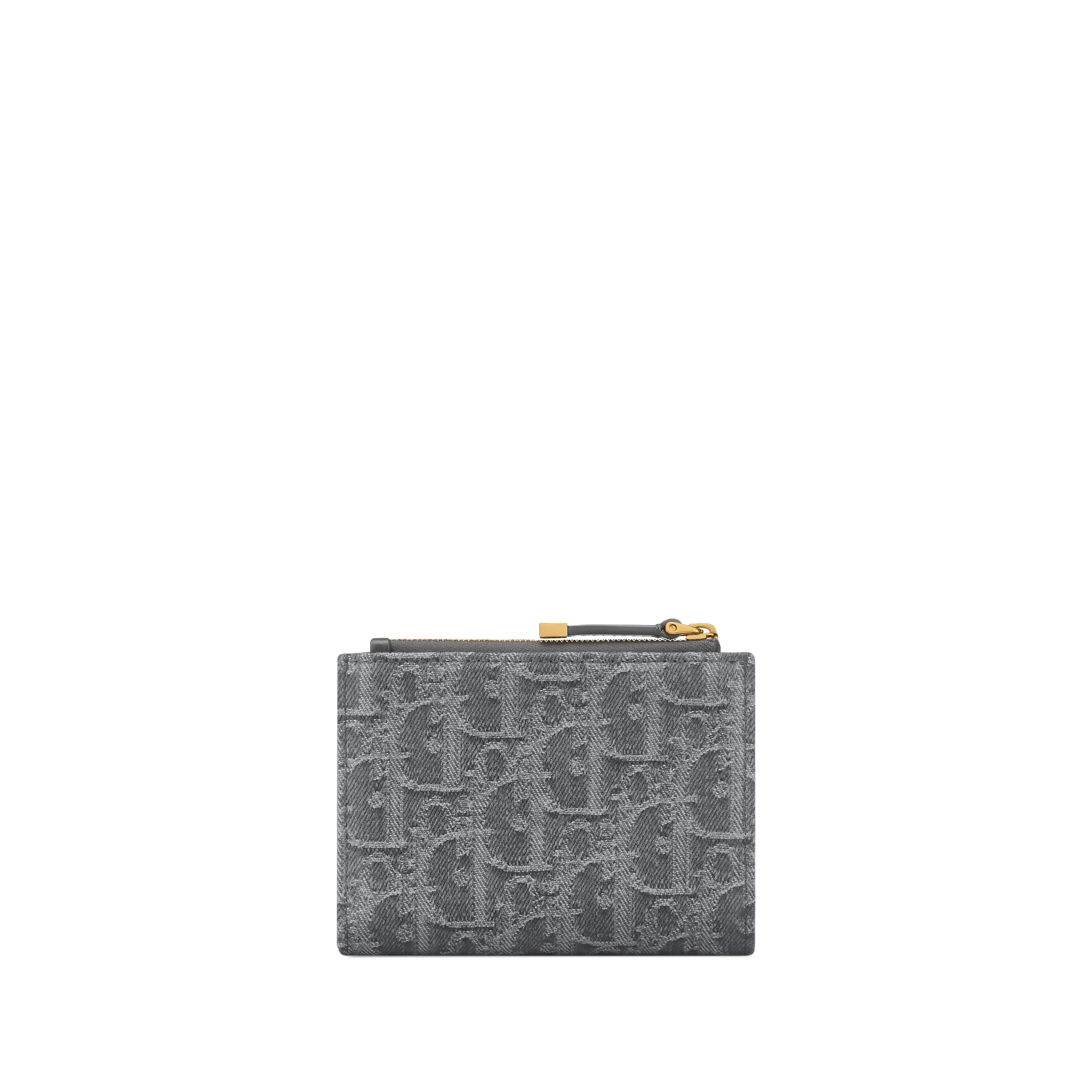 30 Montaigne Dahlia Wallet Gray Denim Dior Oblique Jacquard E08