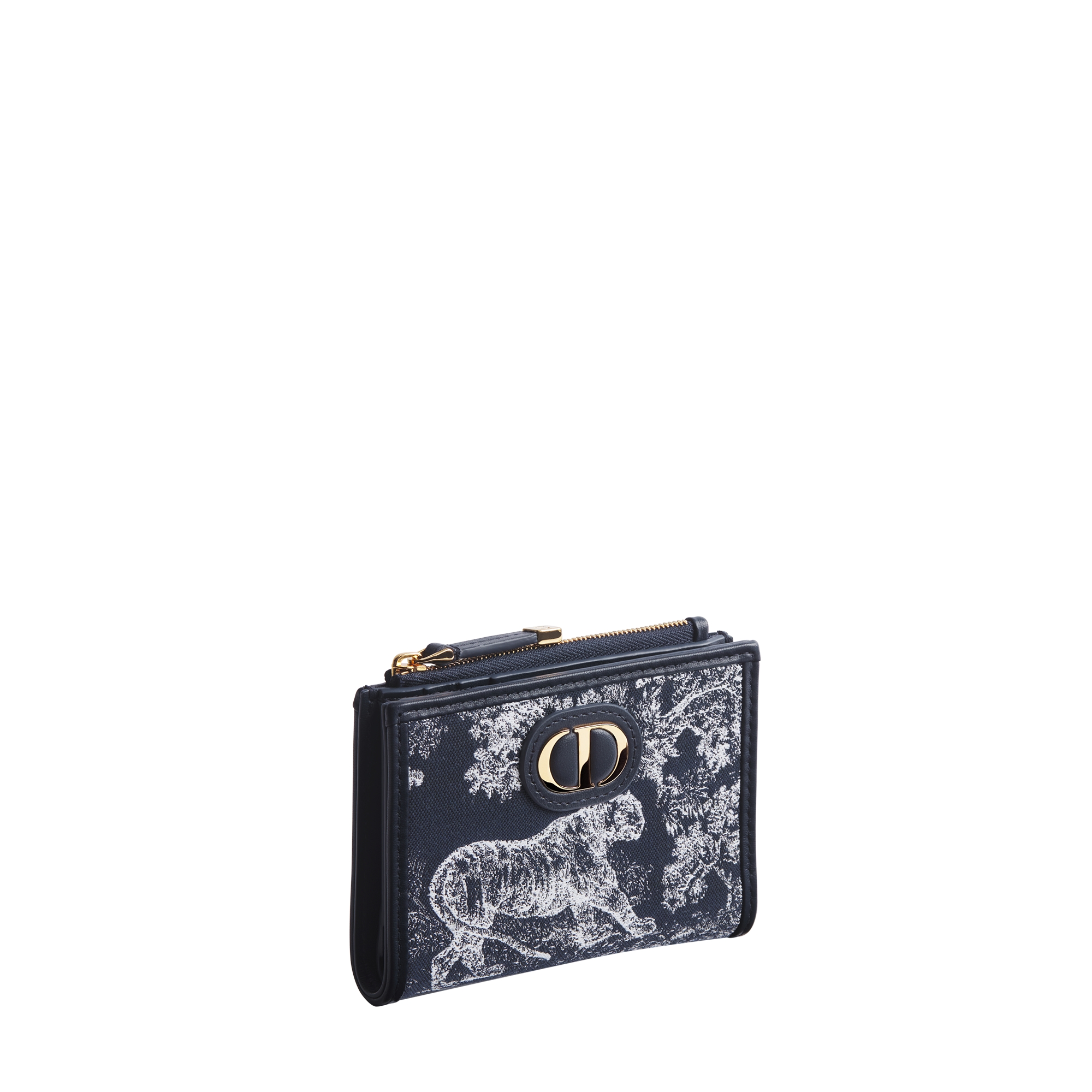 30 Montaigne Dahlia Wallet Blue Toile de Jouy Reverse Jacquard E03