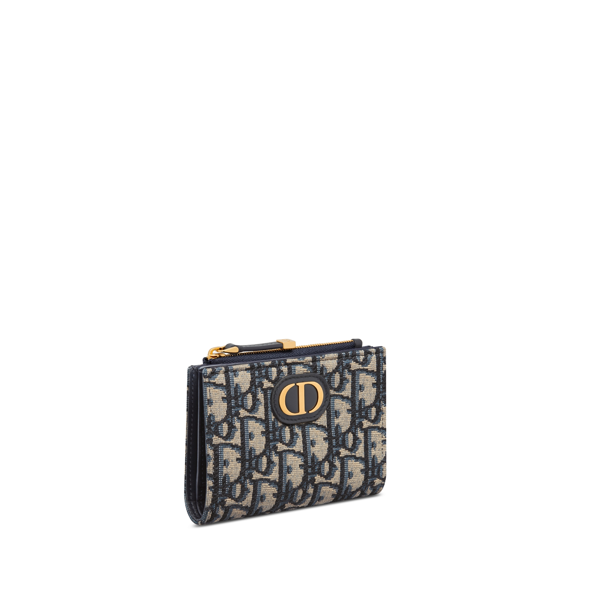 30 Montaigne Dahlia Wallet Blue Dior Oblique Jacquard E03