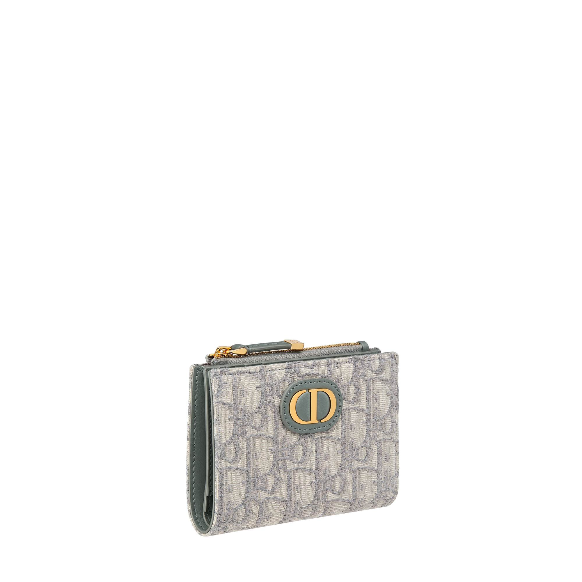 30 Montaigne Dahlia Wallet Gray Dior Oblique Jacquard E03