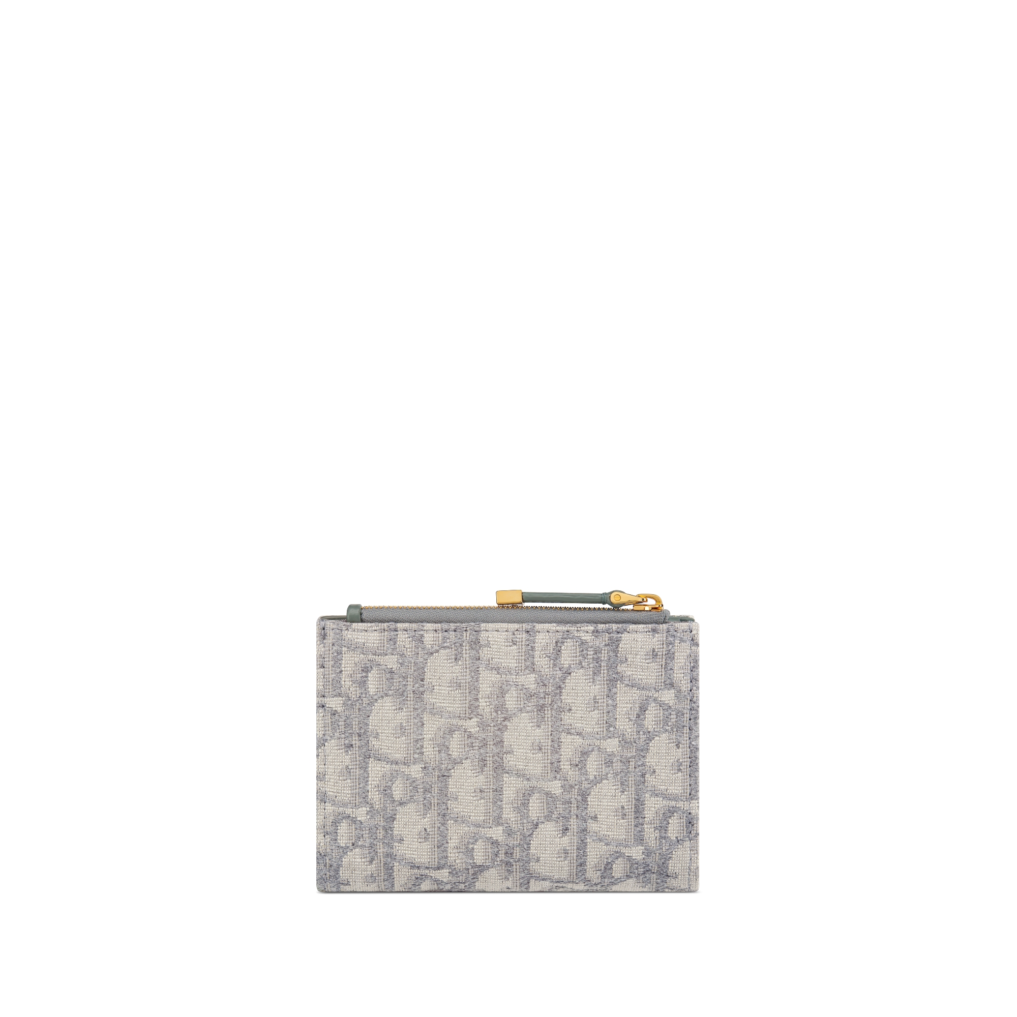 Portefeuille Dahlia 30 Montaigne Toile jacquard Dior Oblique gris E08