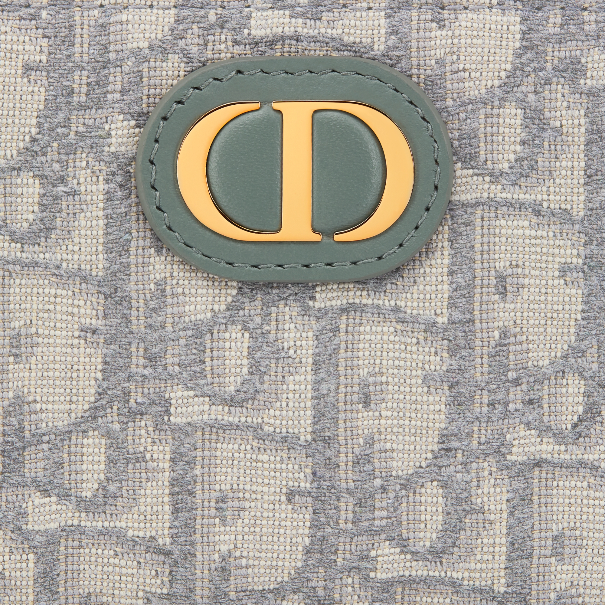Portefeuille Dahlia 30 Montaigne Toile jacquard Dior Oblique gris E09