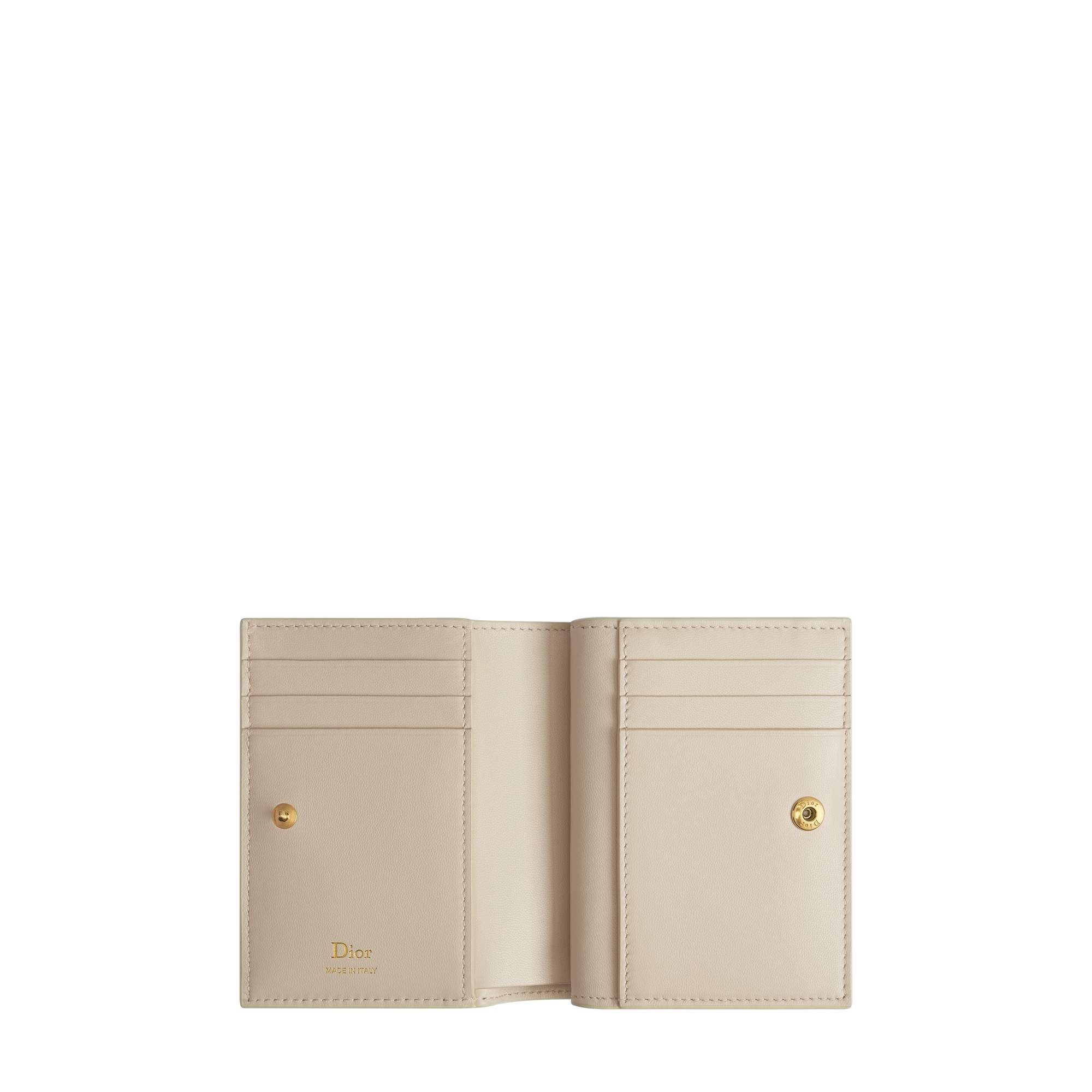 Dior Médaillon Begonia Wallet Mimosa and Craie Grained Calfskin E07