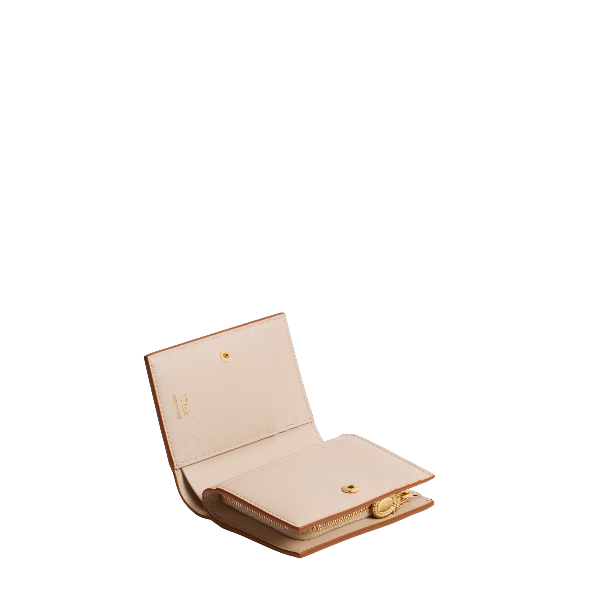Dior Médaillon Begonia Wallet Marron Bobby and Lingerie Pink Grained Calfskin E06