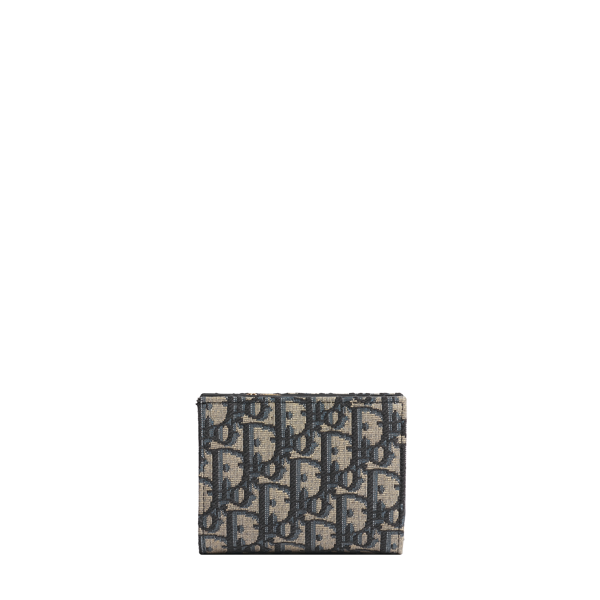 Dior Médaillon Begonia Wallet Blue Dior Oblique Jacquard E01