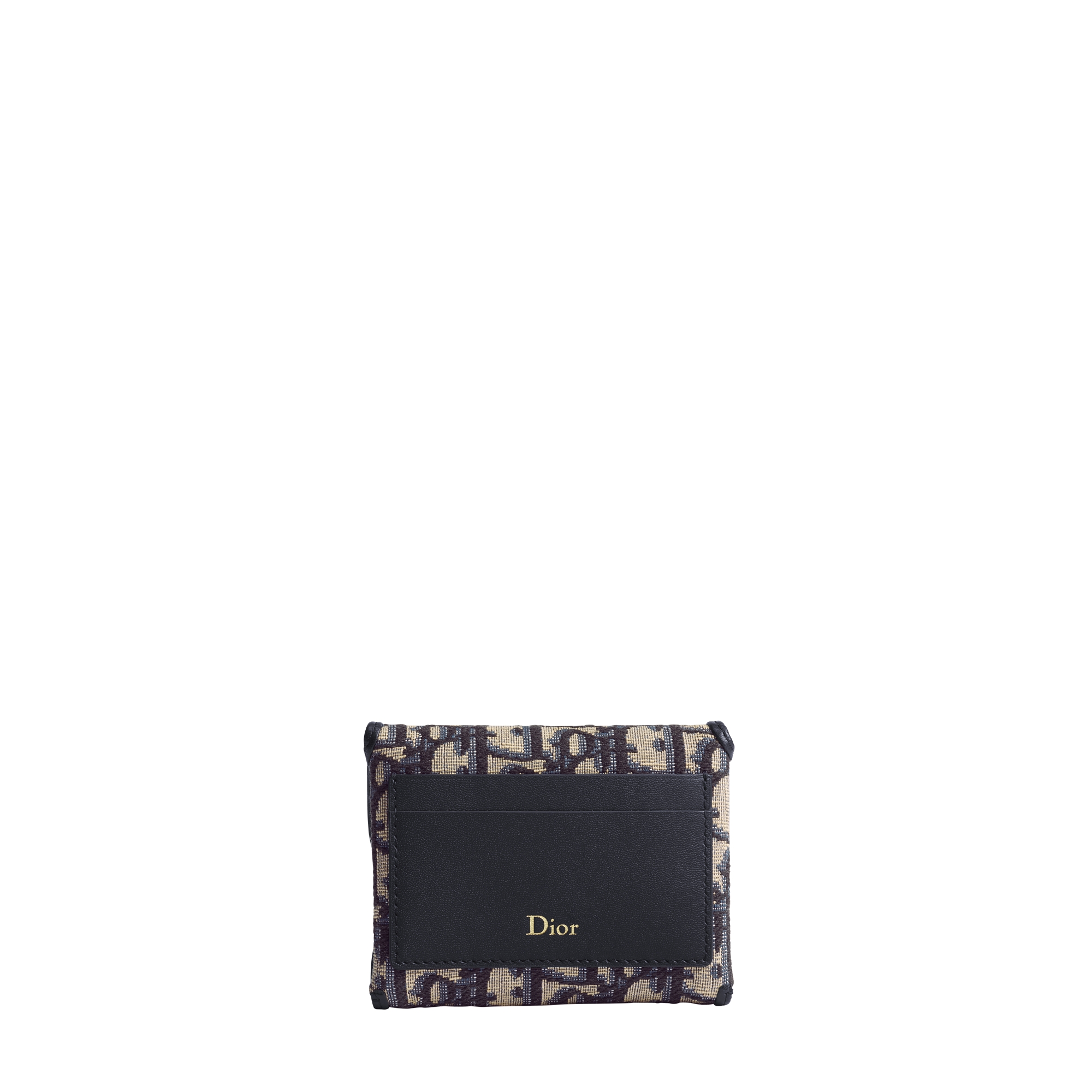 Dior Médaillon Daylily Card Holder Blue Dior Oblique Jacquard E08