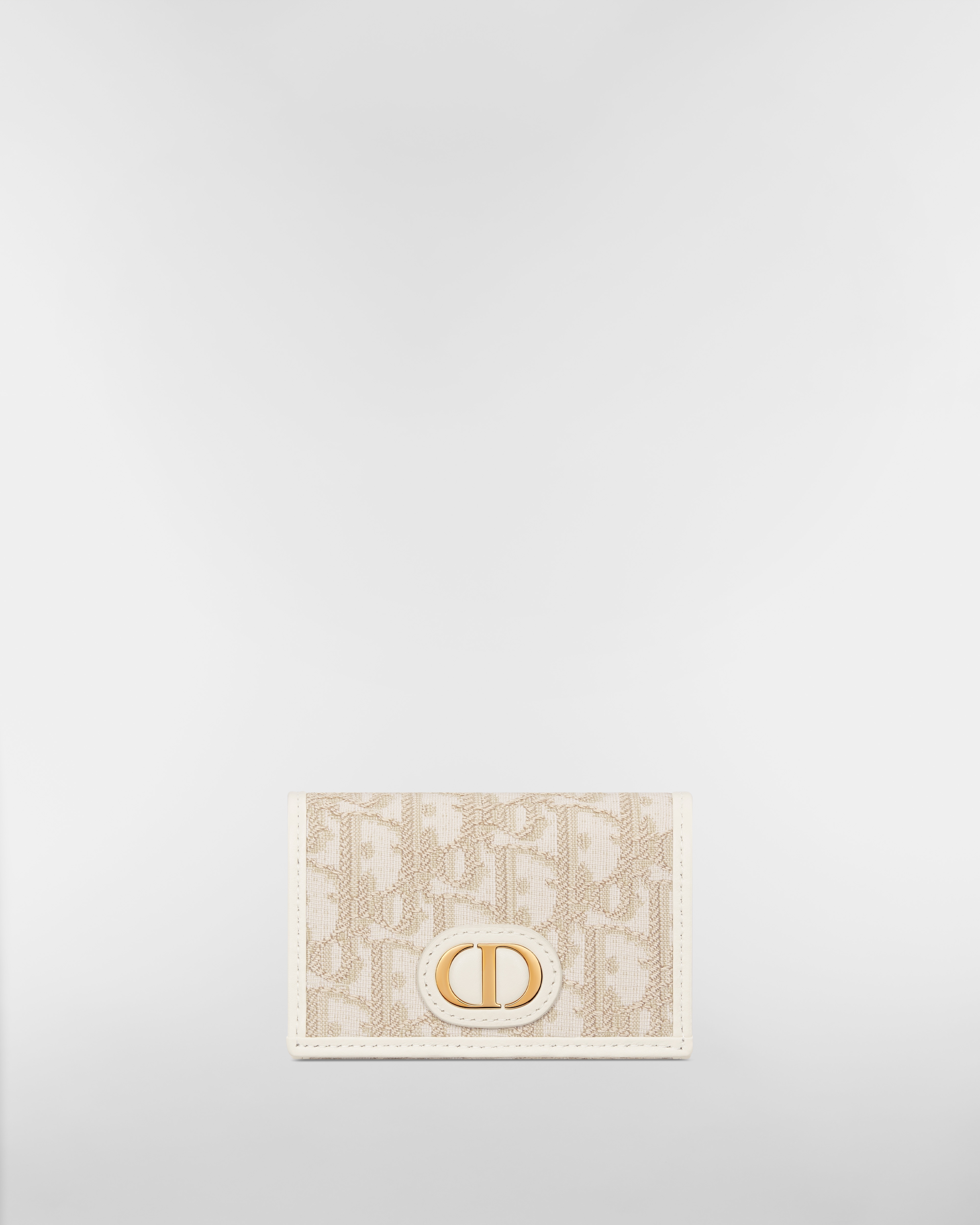 30 Montaigne Glycine Wallet Gold-Tone Dior Oblique Jacquard E01