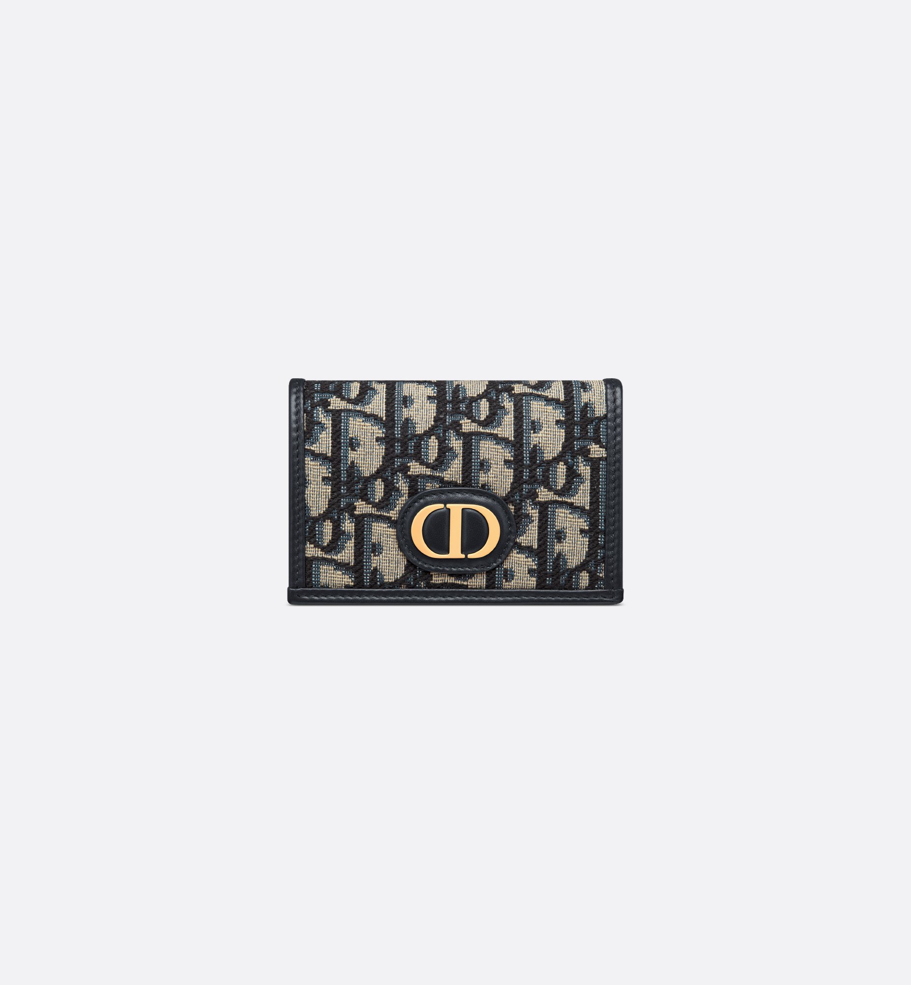 30 Montaigne Glycine Wallet Blue Dior Oblique Jacquard | DIOR 30 Montaigne Glycine Wallet Blue Dior Oblique Jacquard | DIOR
