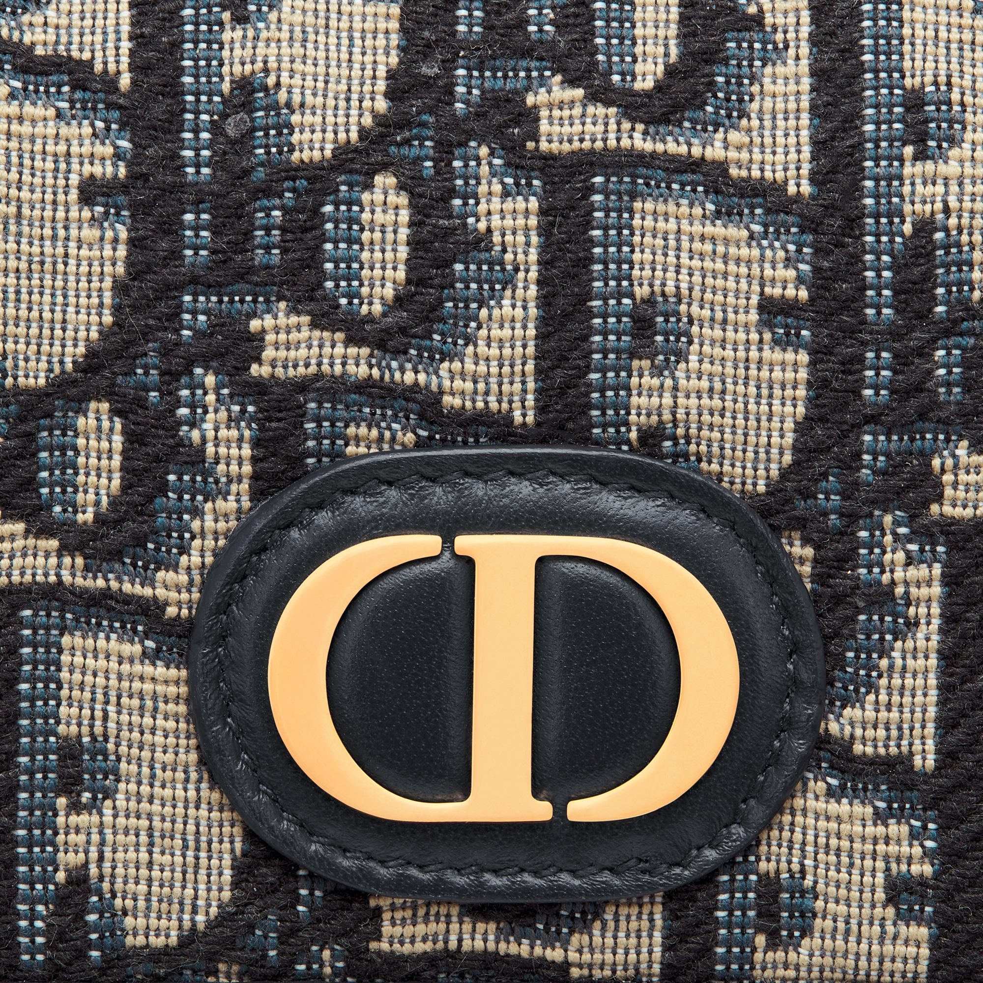 30 Montaigne Glycine Portemonnaie Dior Oblique Jacquard in Blau E09