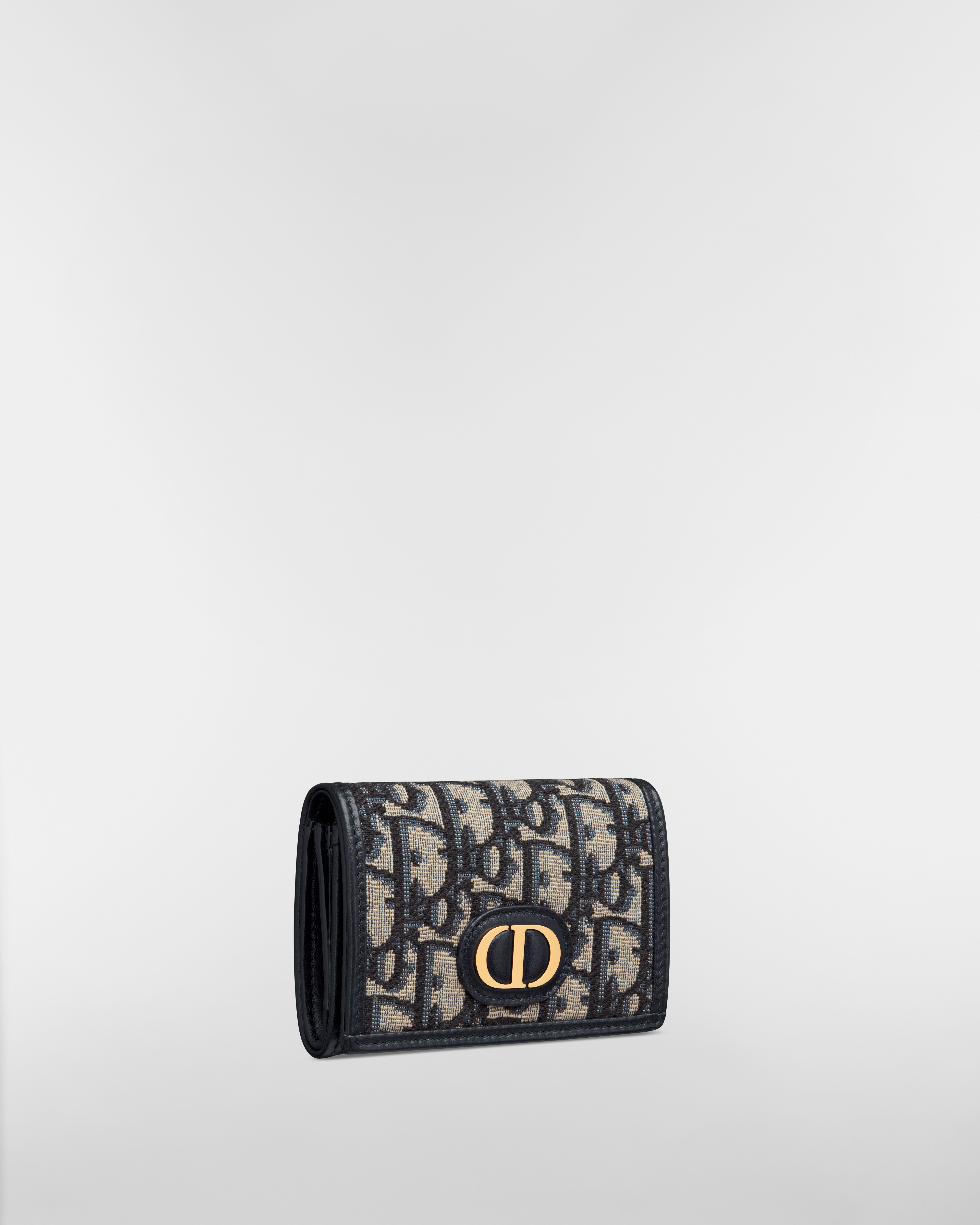 30 Montaigne Glycine Wallet Blue Dior Oblique Jacquard E03