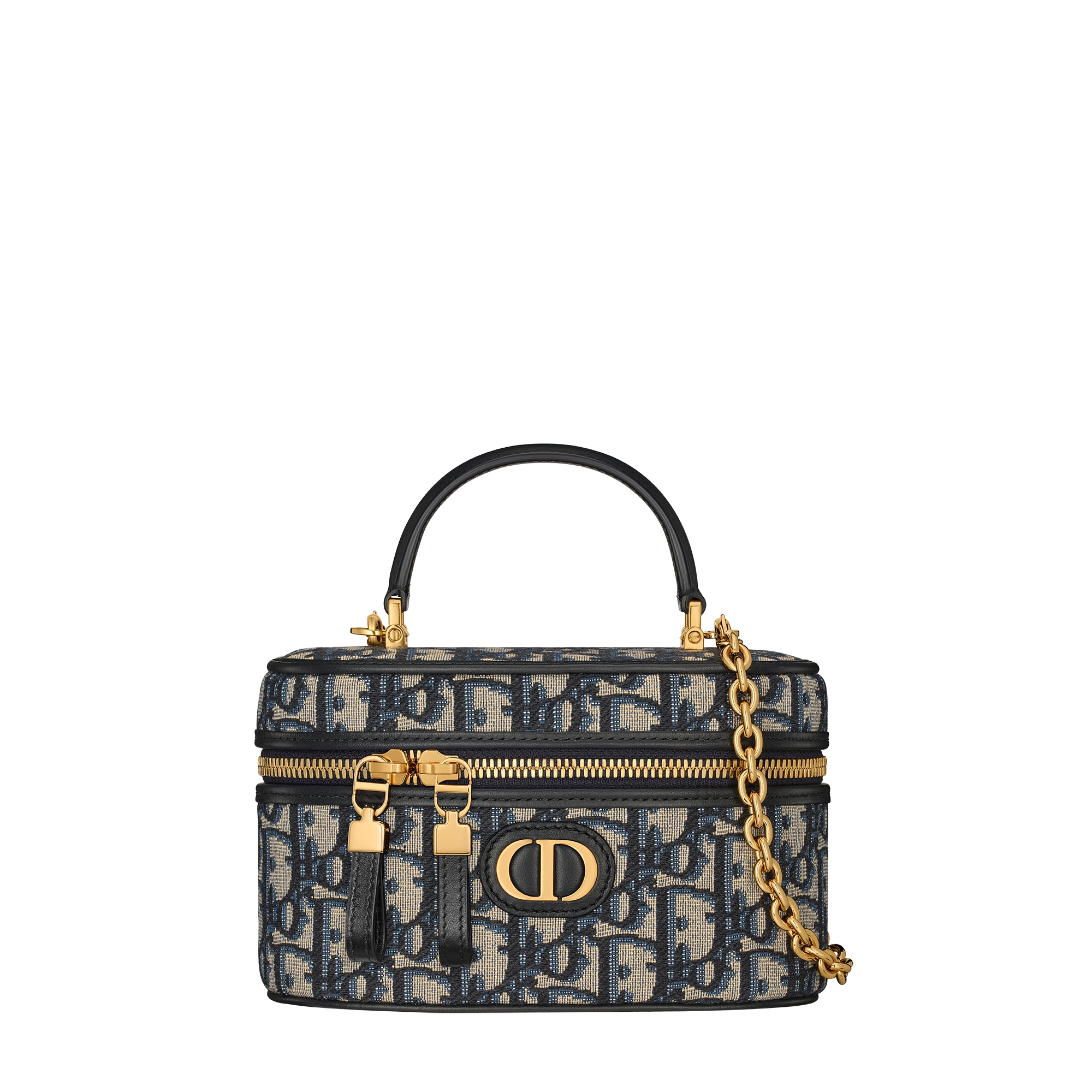 30 Montaigne Mini Vanity Case Blue Dior Oblique Jacquard E01