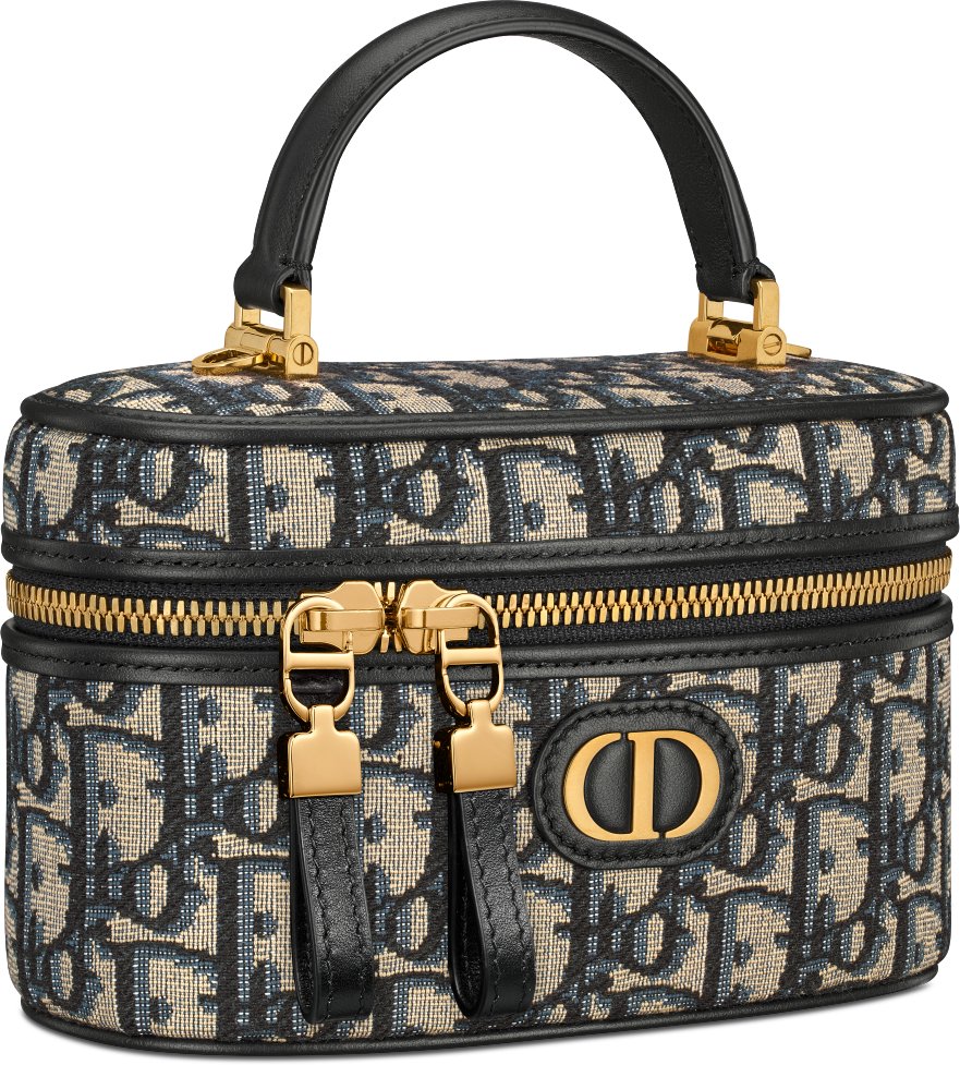 30 Montaigne Mini Vanity Case Blue Dior Oblique Jacquard DIOR