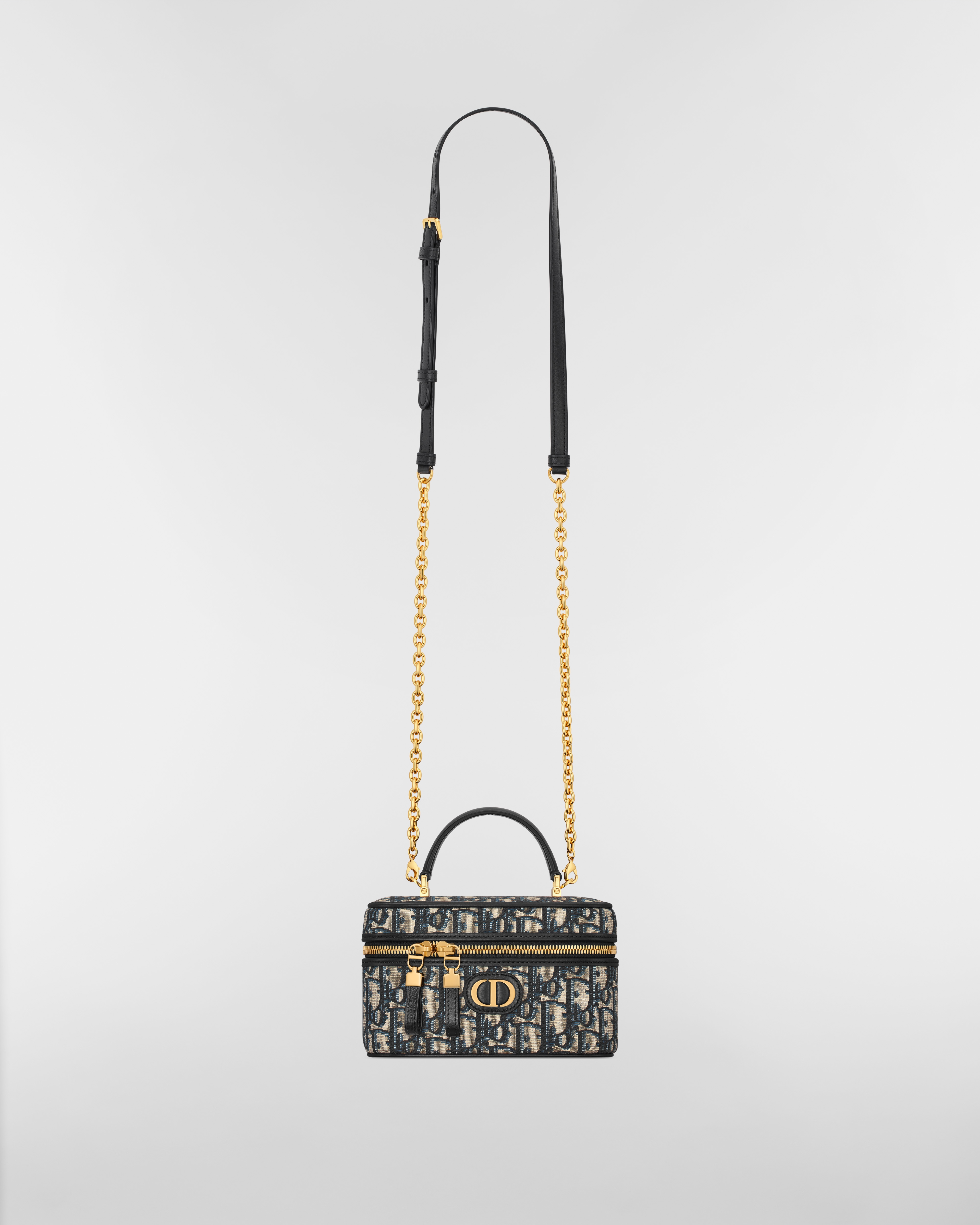 30 Montaigne Mini Vanity Case Blue Dior Oblique Jacquard E07