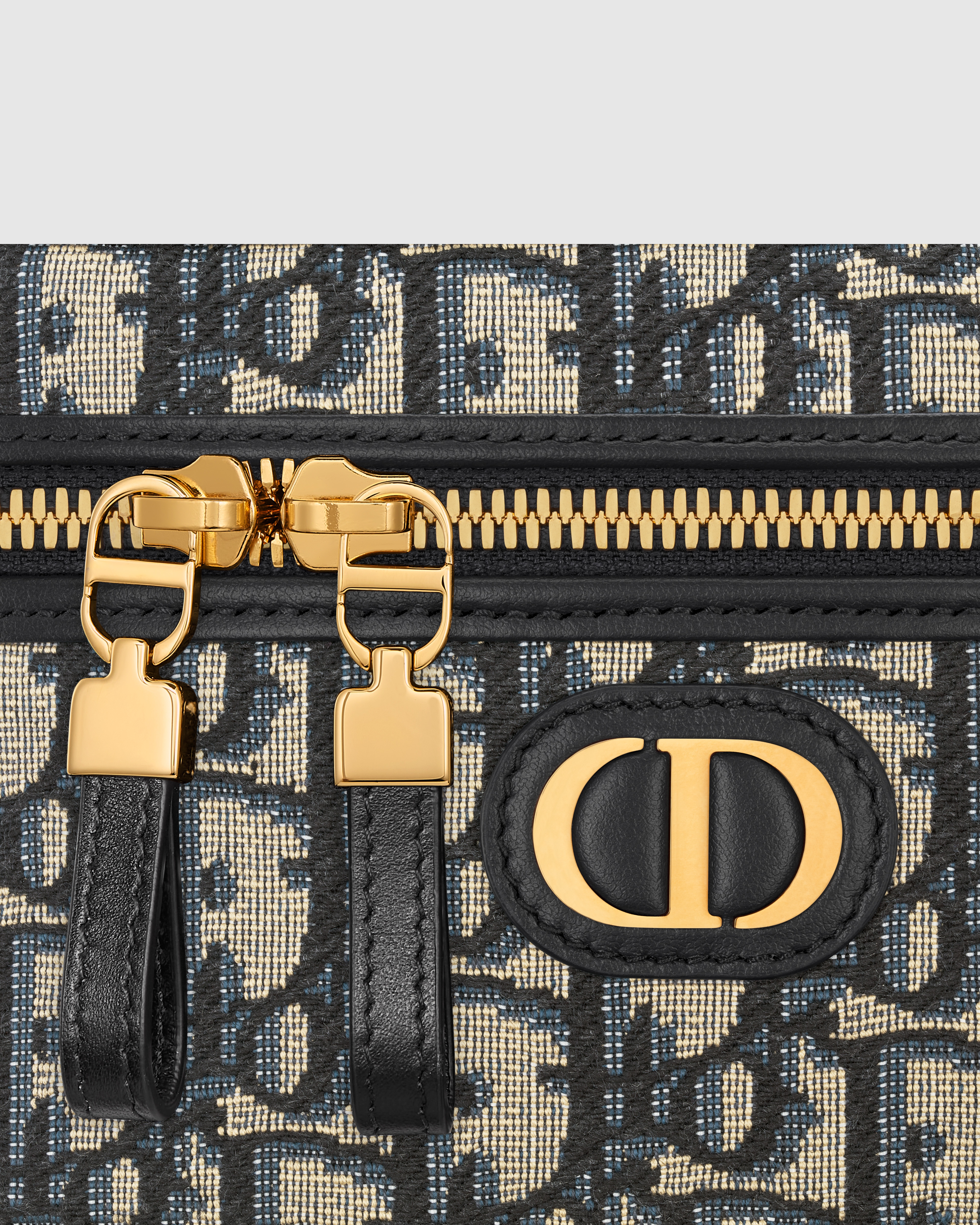 30 Montaigne Mini Vanity Case Blue Dior Oblique Jacquard E09