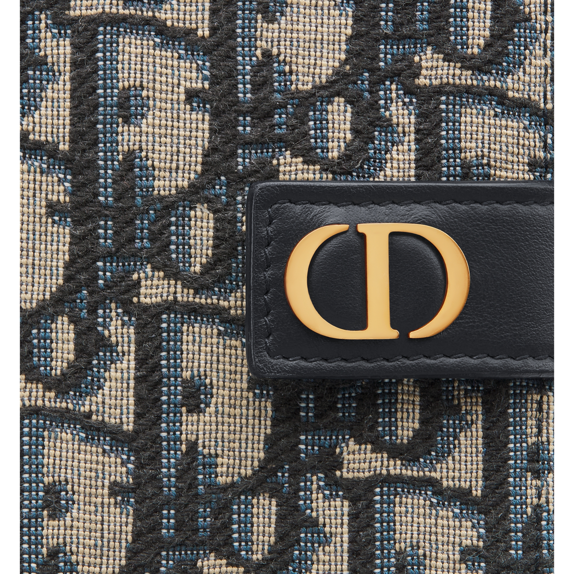 30 Montaigne Dandelion Card Holder Blue Dior Oblique Jacquard E09
