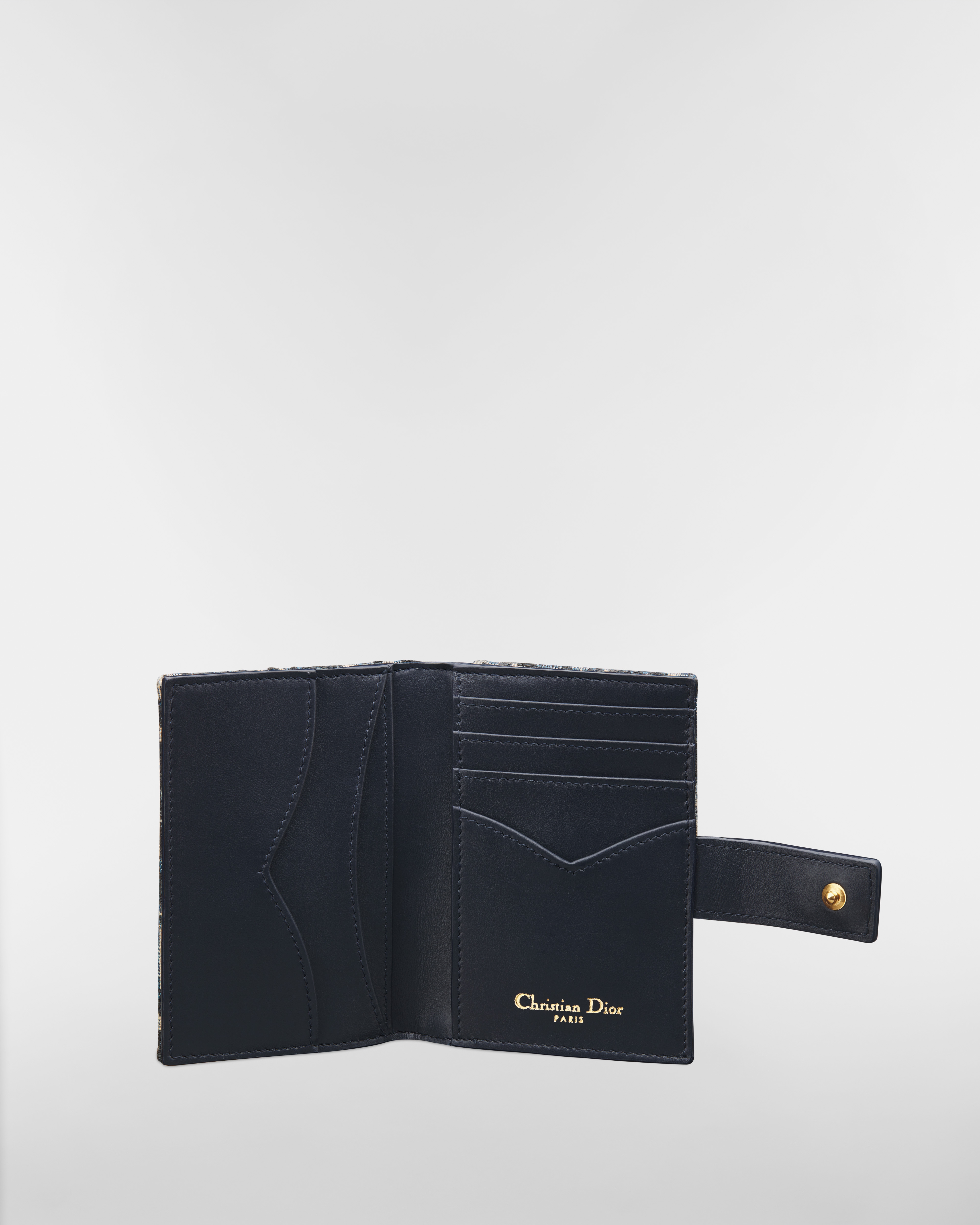 30 Montaigne Dandelion Card Holder Blue Dior Oblique Jacquard E07