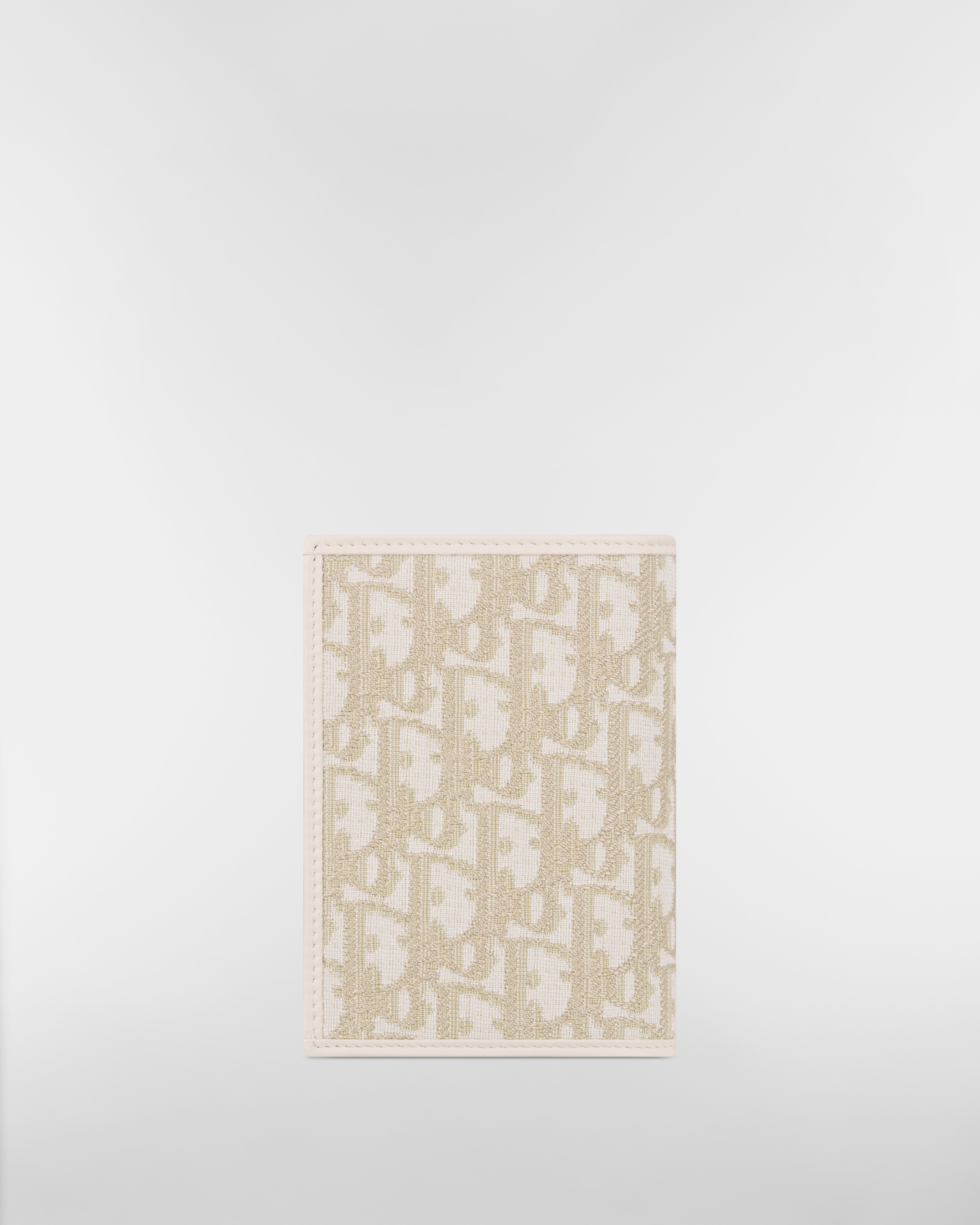 30 Montaigne Passport Holder Gold-Tone Dior Oblique Jacquard E08