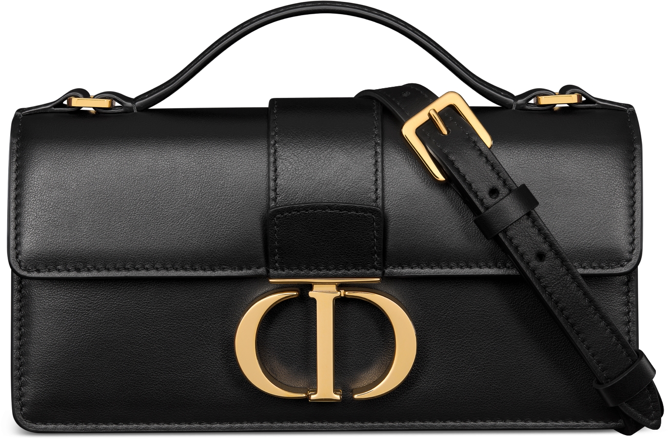 Miss Montaigne Mini Bag Black Smooth Calfskin DIOR