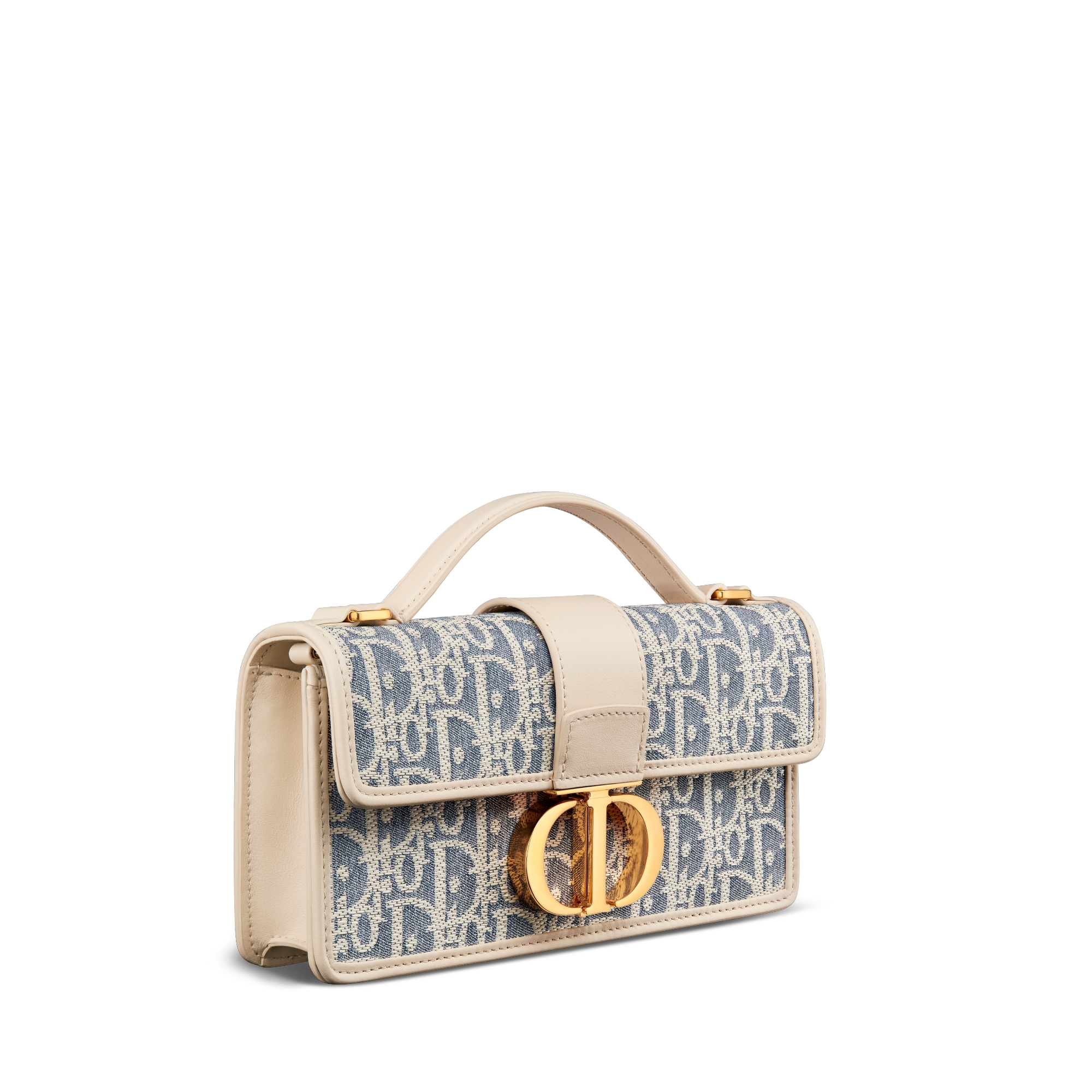 Miss Montaigne Mini Bag Blue Dior Oblique Chambray with Raffia Effect ...