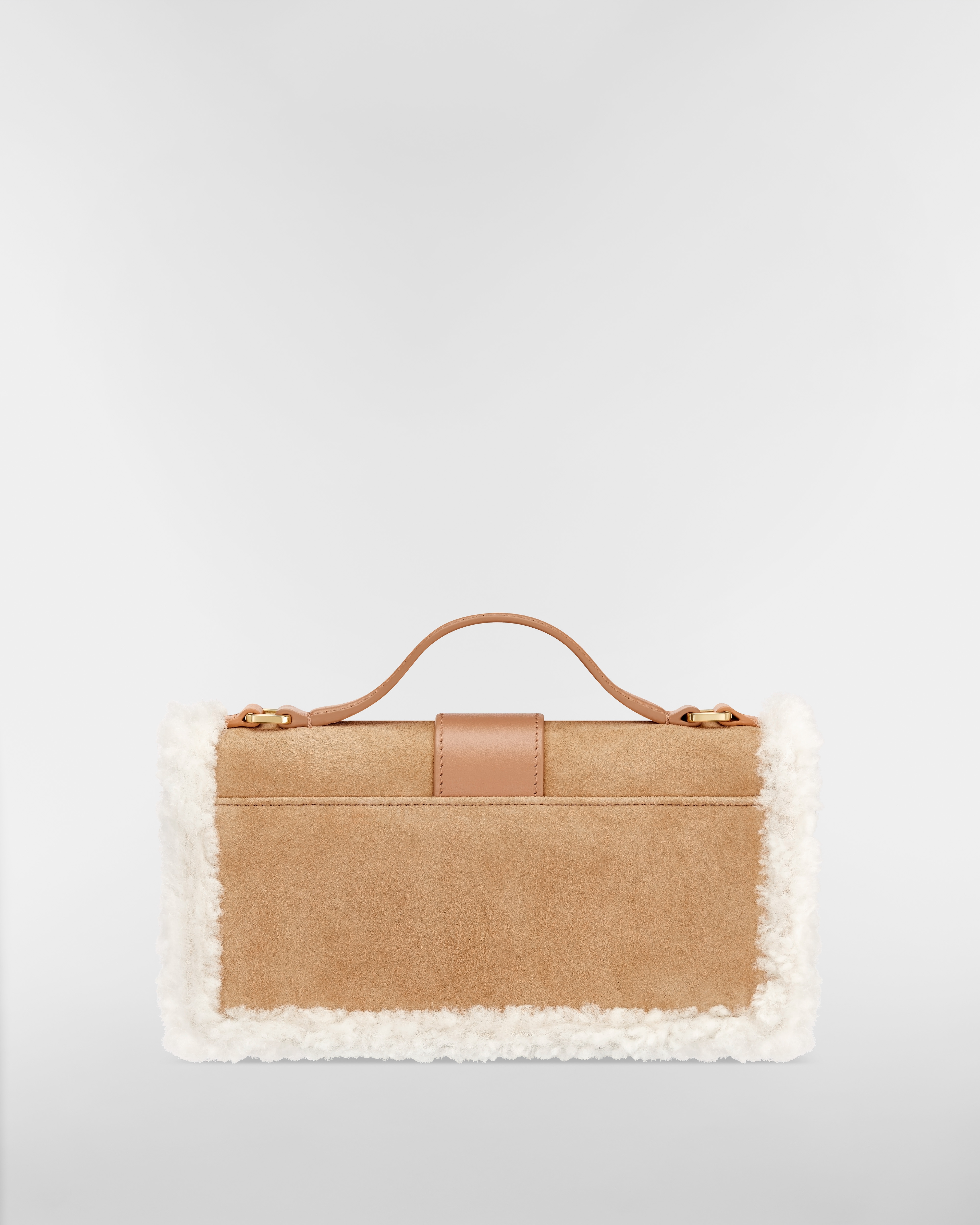 DiorAlps Miss Montaigne Mini Bag Beige Suede Calfskin and Ecru Lambswool E08