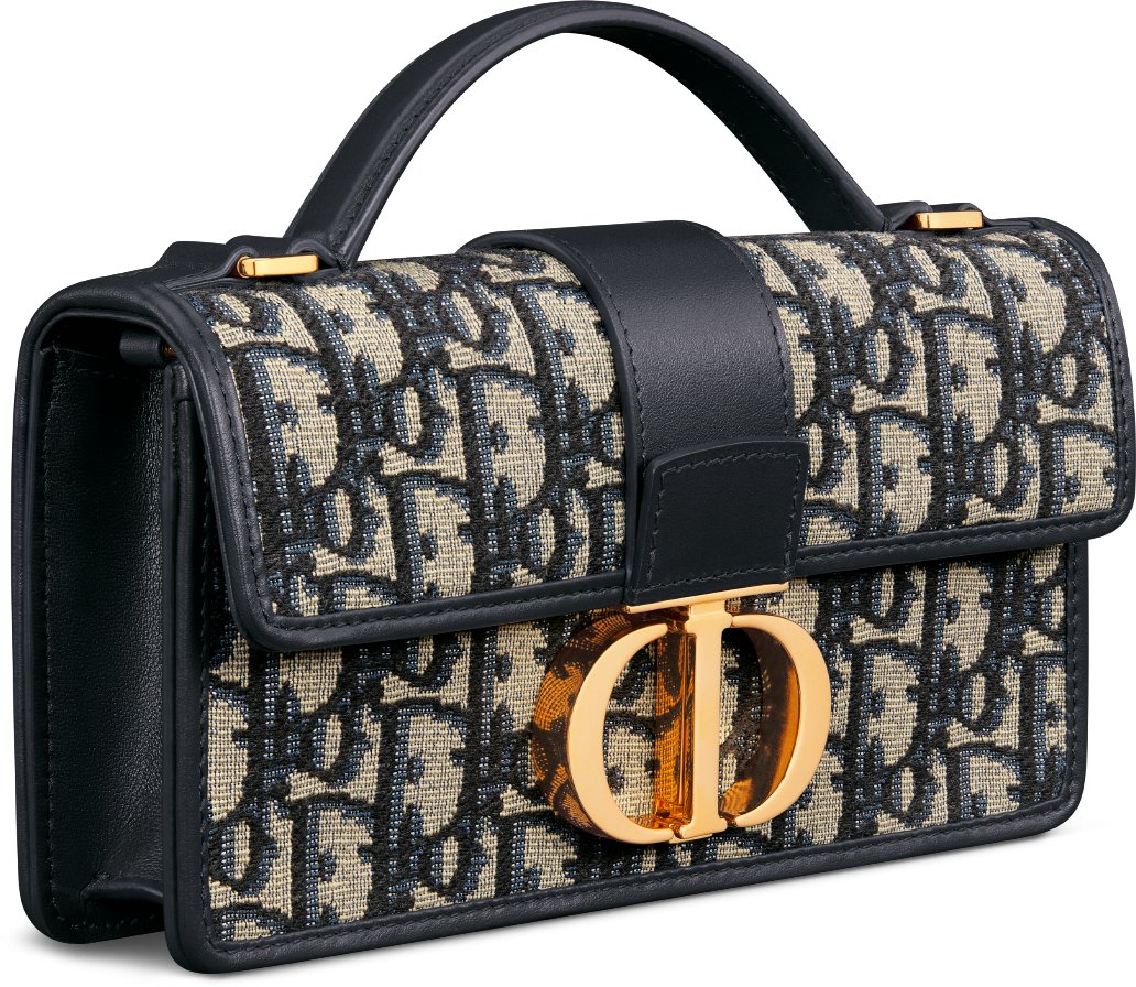 Miss Montaigne Mini Bag Blue Dior Oblique Jacquard DIOR