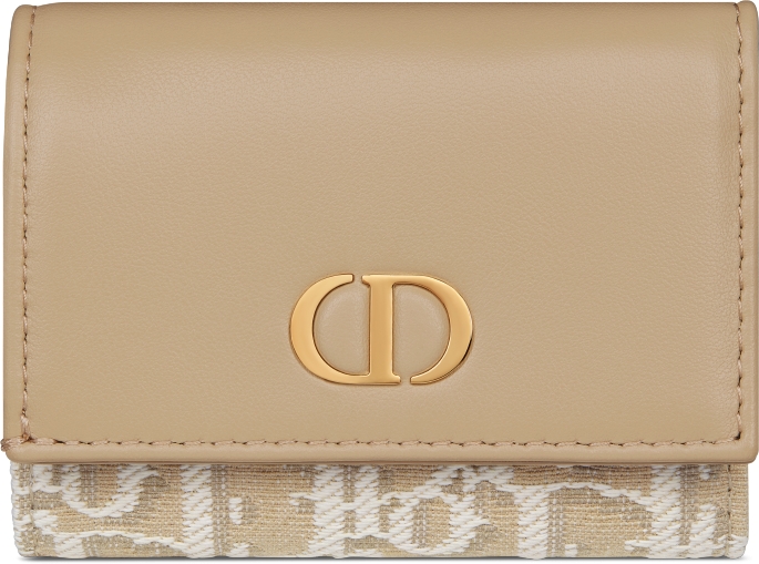 30 Montaigne Veronia Wallet Dior Oblique Jacquard and Natural 