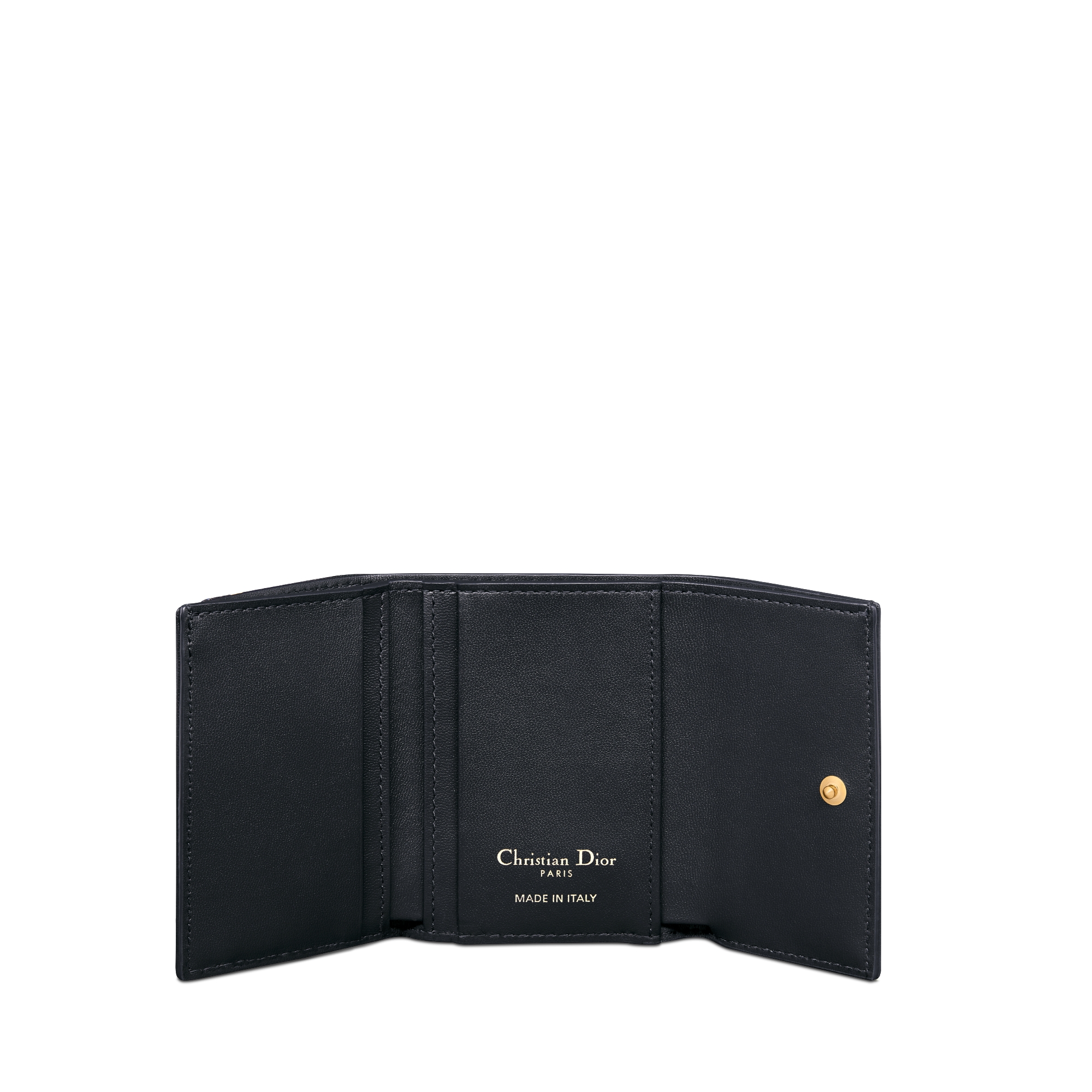 Portefeuille Veronia 30 Montaigne Toile jacquard Dior Oblique et cuir de veau lisse bleus E07