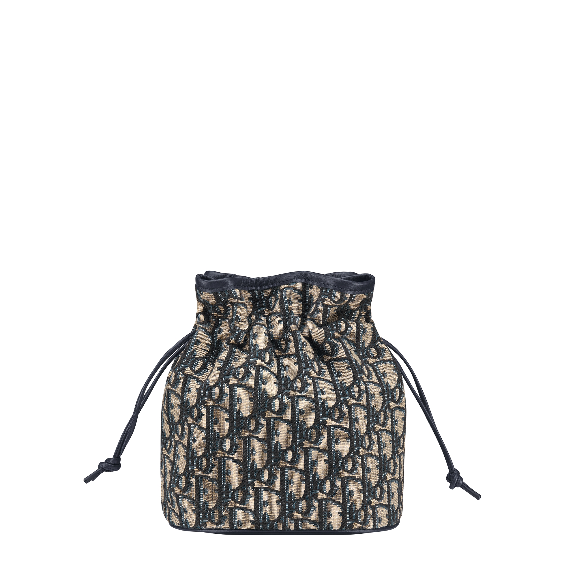 30 Montaigne 附抽繩迷你水桶包 藍色 Dior Oblique 緹花 E08