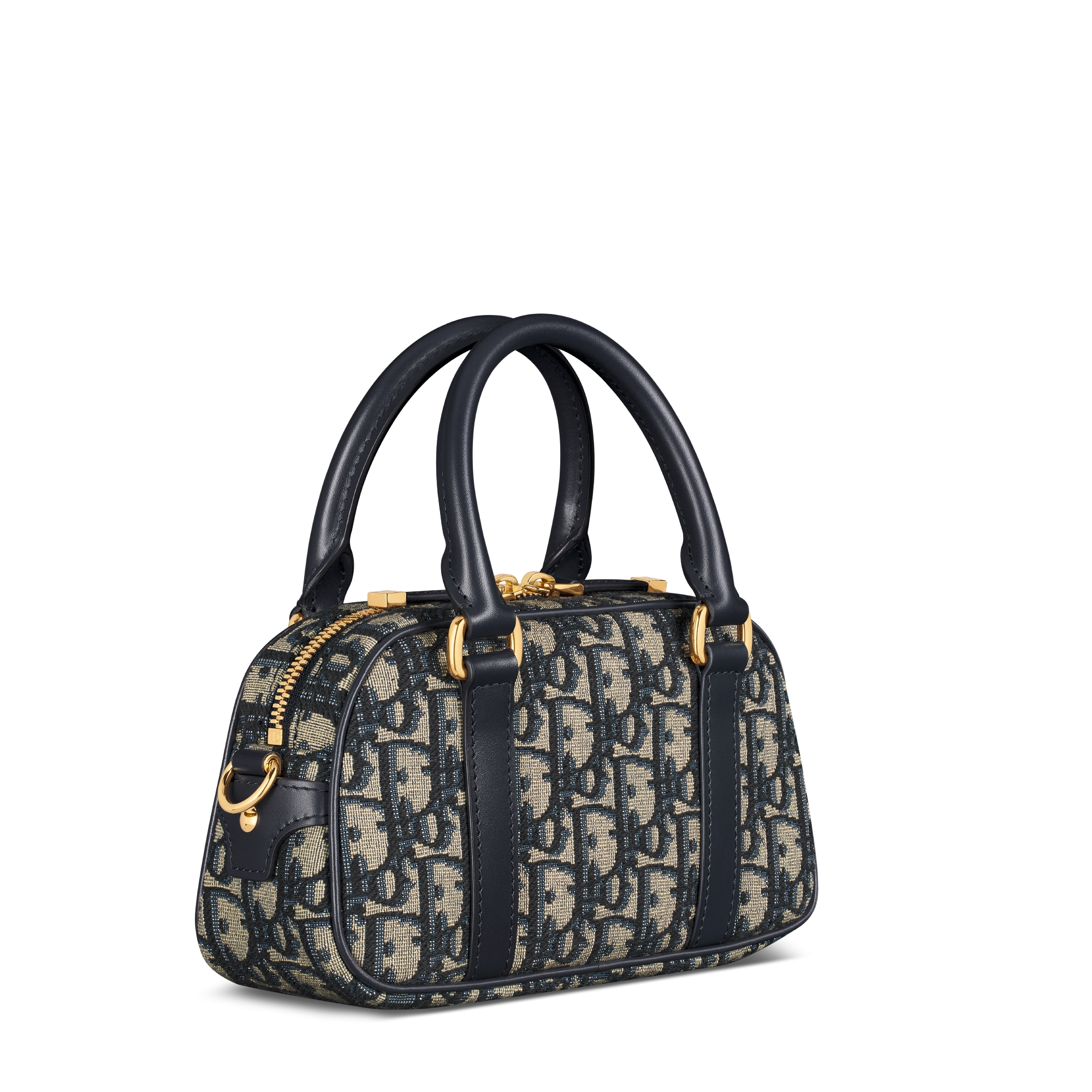 Nano sac East-West D-Vibe Toile jacquard Dior Oblique bleu E03