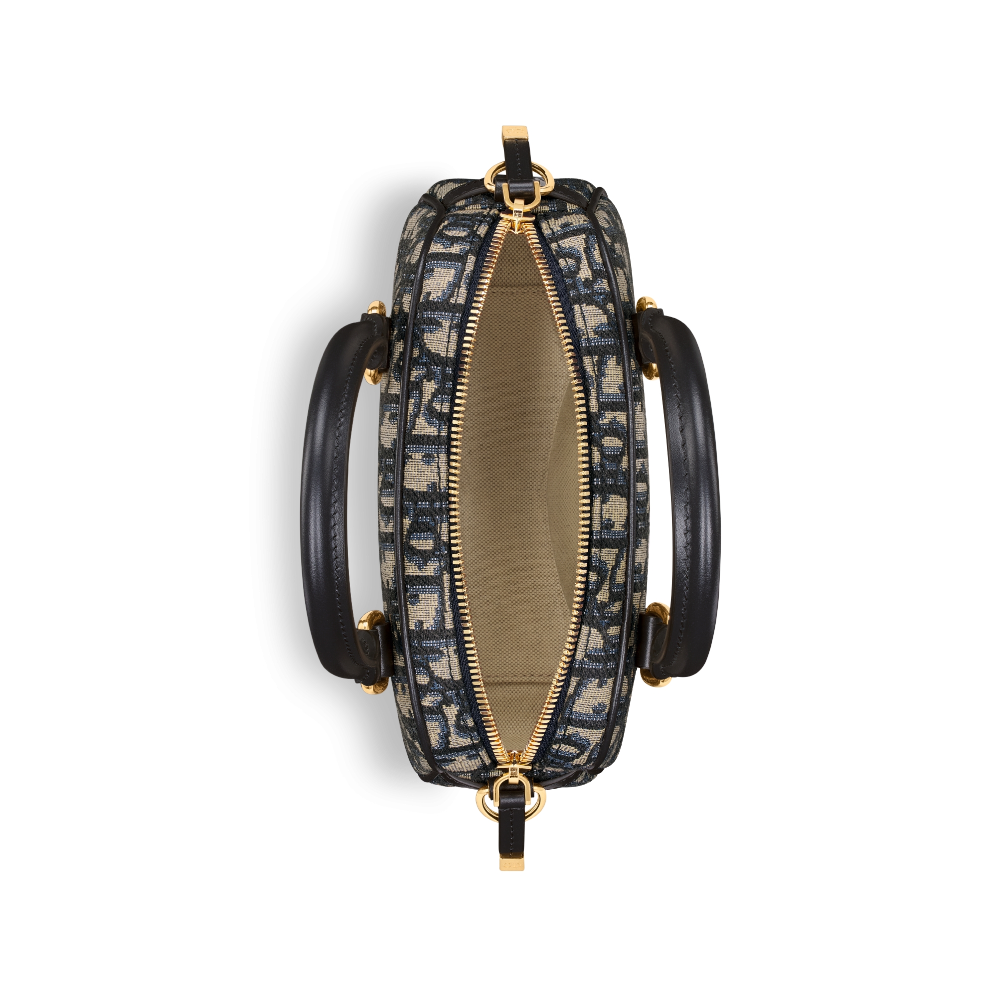 Nano sac East-West D-Vibe Toile jacquard Dior Oblique bleu E06