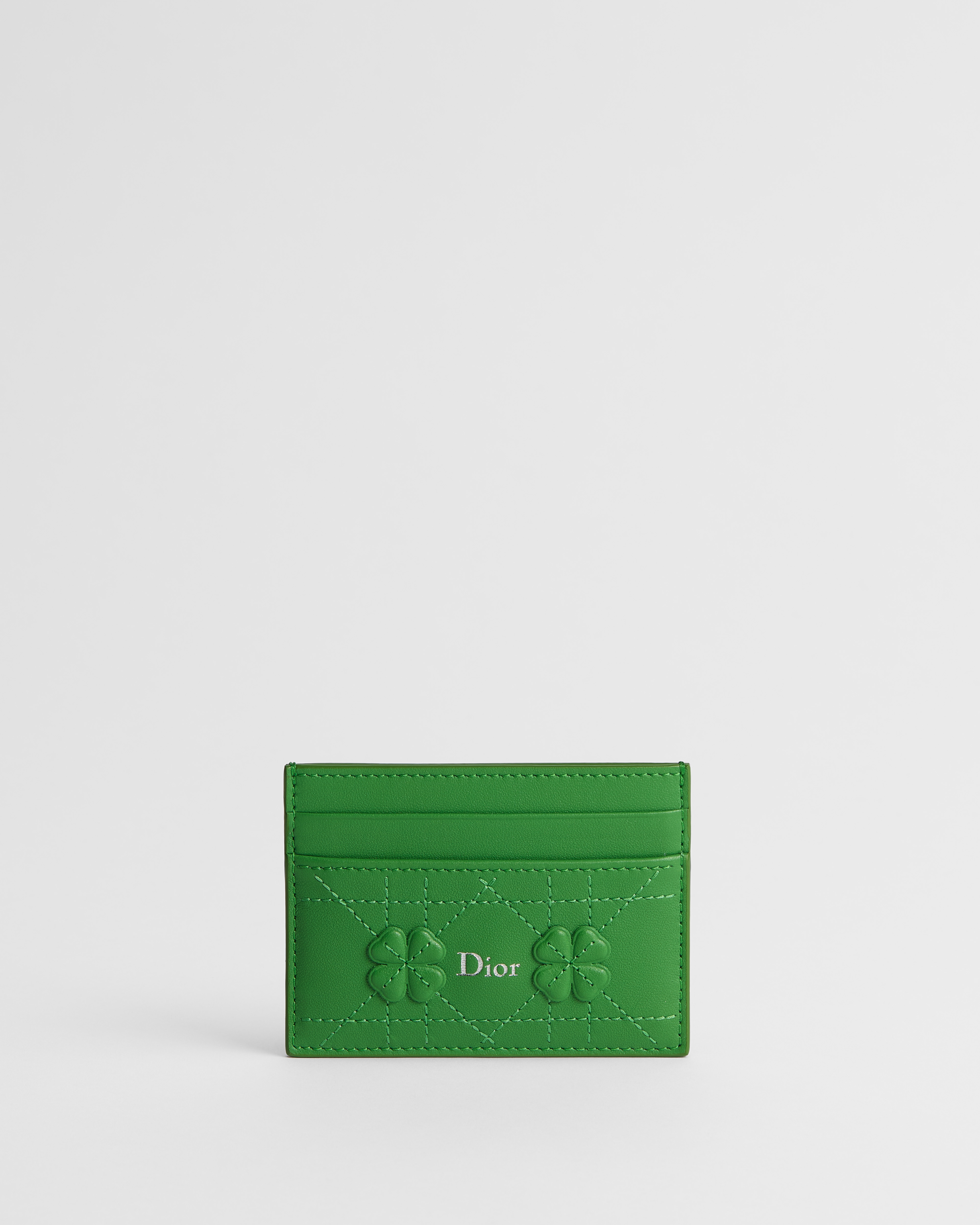 Dior Jardin Freesia 卡夹 羊皮革藤格纹 Dior Clover 图案刺绣 E01