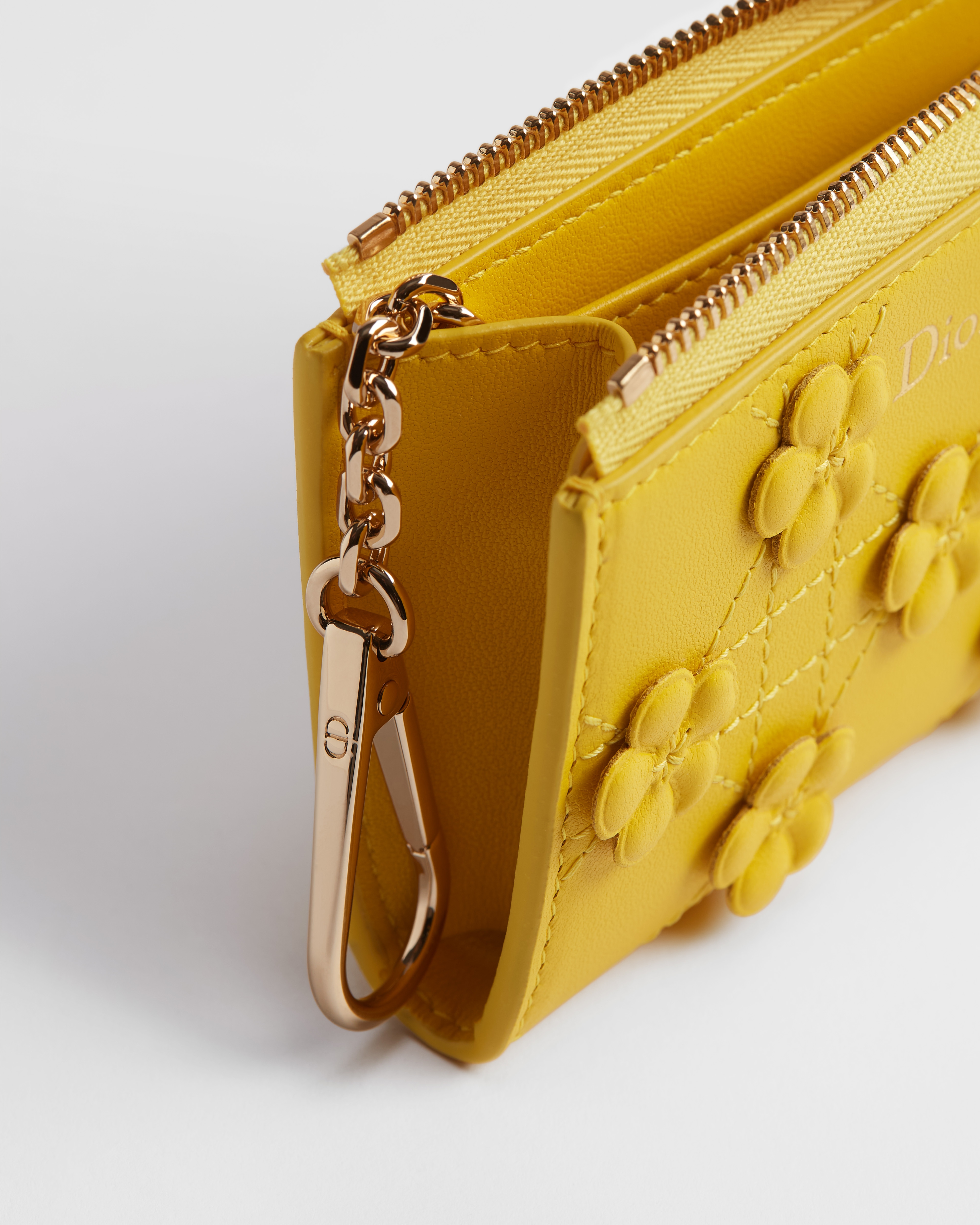 【日本限定】Dior Jardin Yuzu キーケース Dior Buttercup エンブロイダリー カナージュ ラムスキン E06