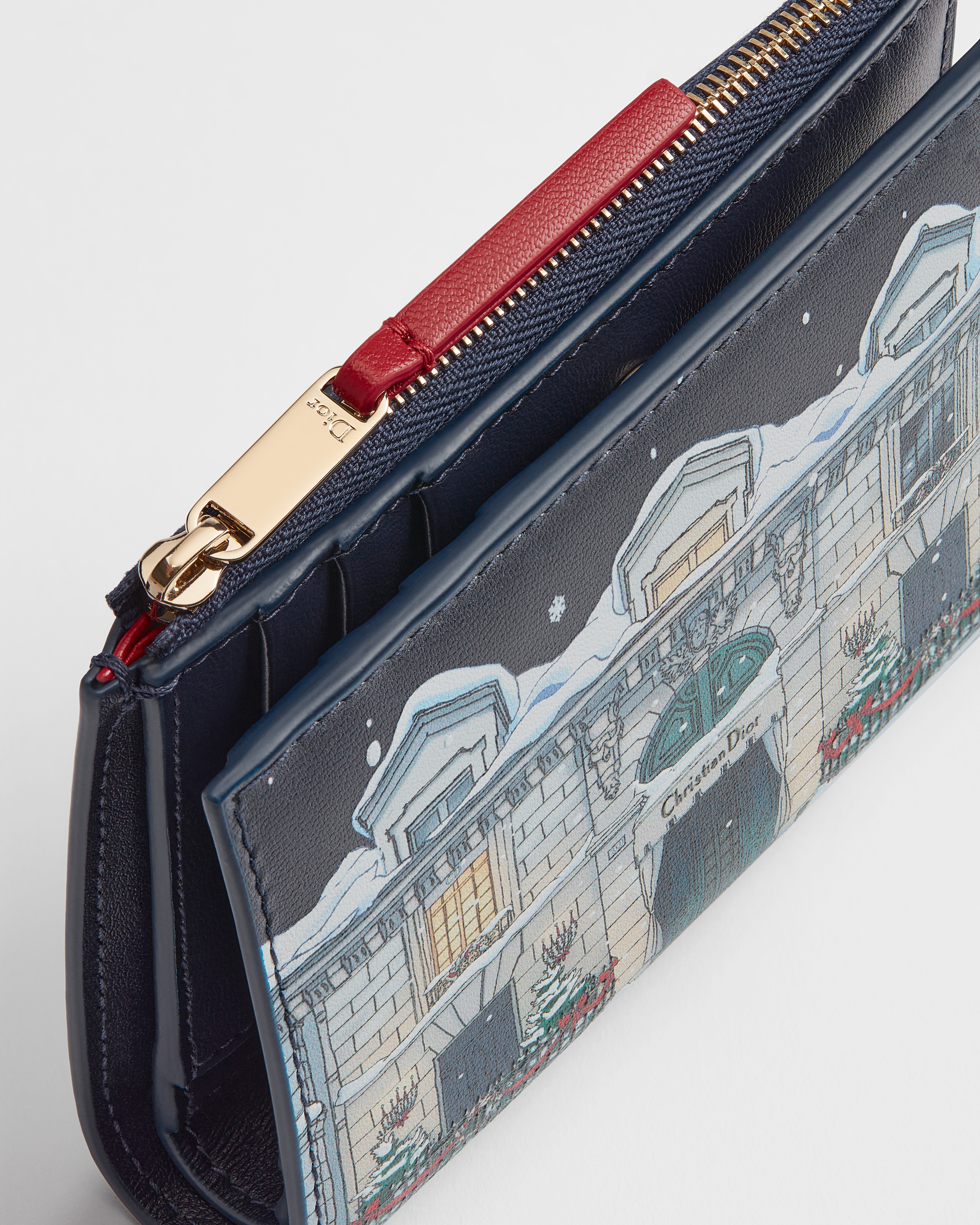 Dior Dahlia ウォレット マルチカラー Noël à Montaigne プリント カーフスキン E06