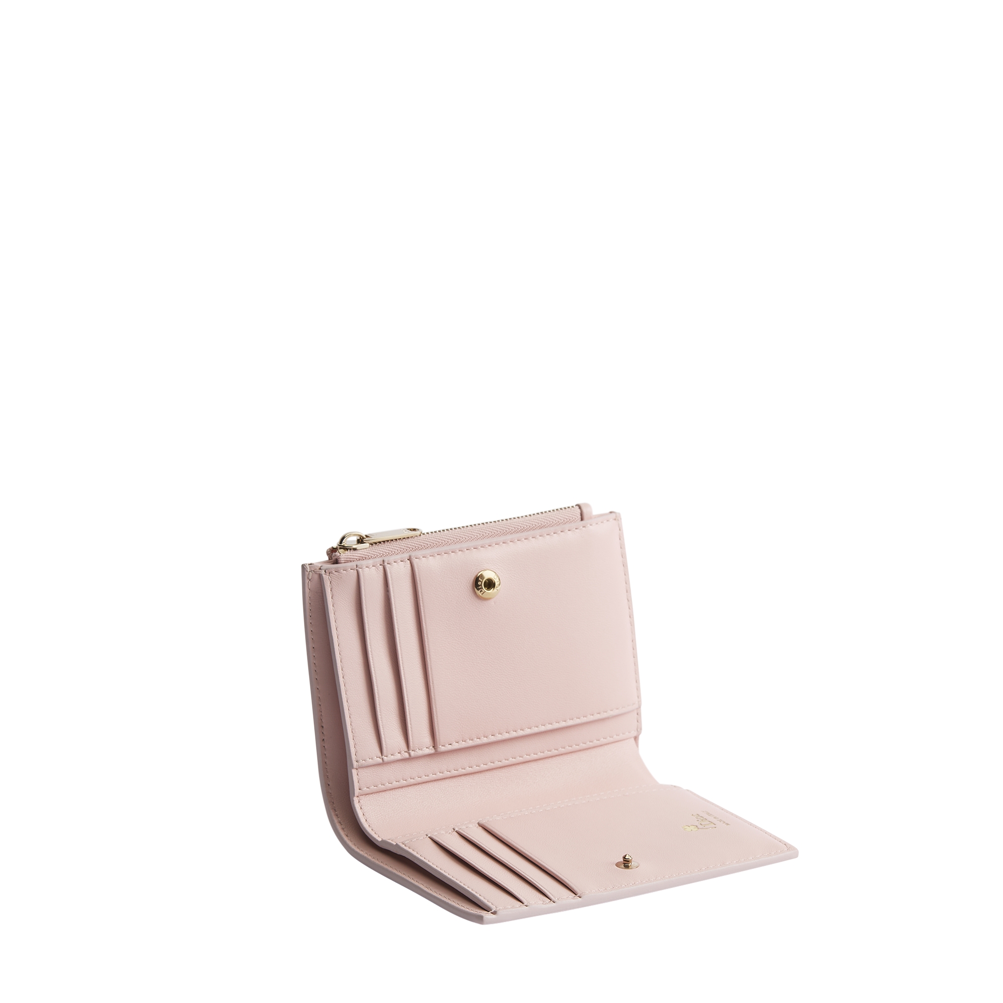 Dioramour Dior Dahlia Wallet Rose Soupir Lambskin Printed with Multicolor Revolution Flowers Motif E06