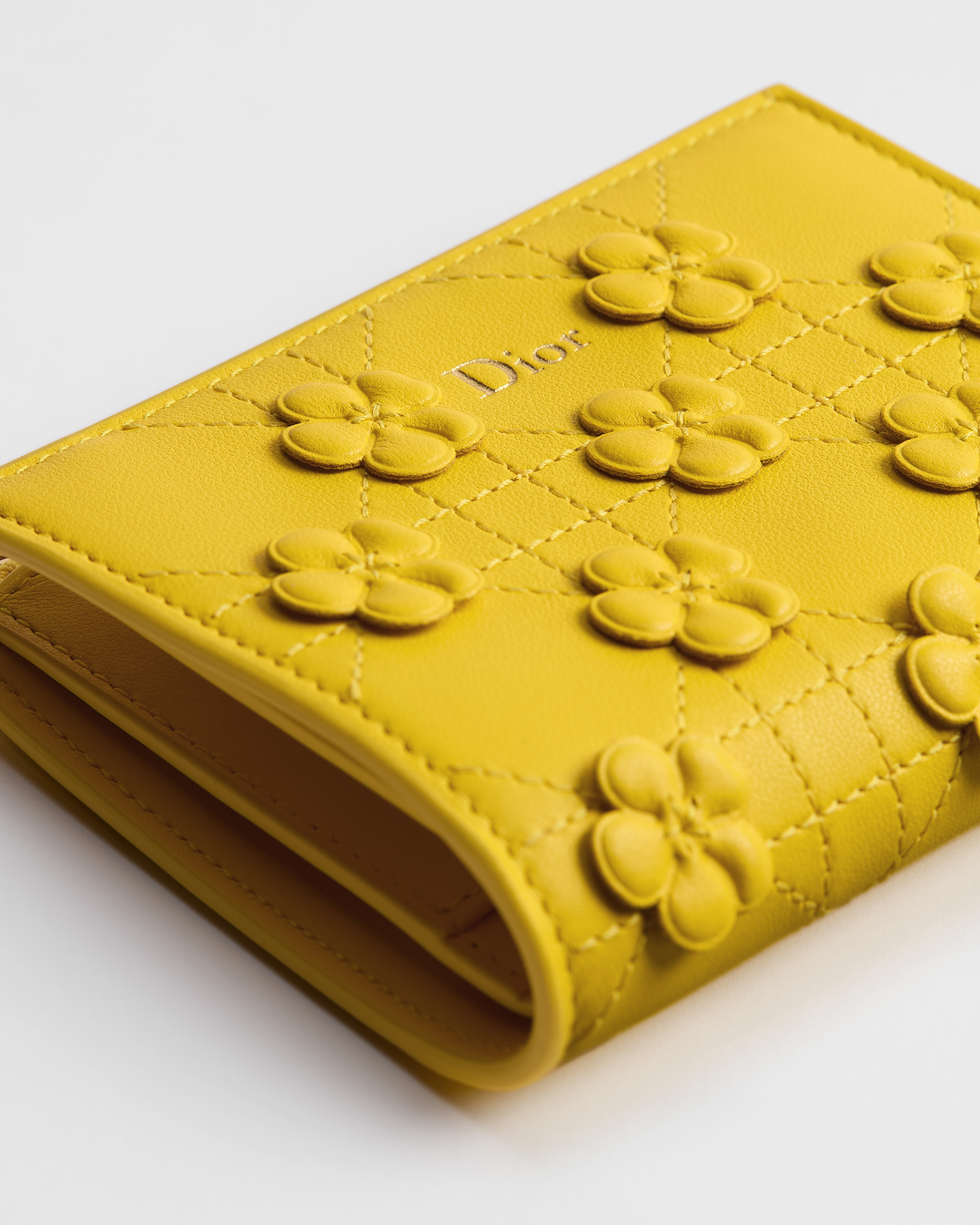 Dior Jardin Dahlia ウォレット Dior Buttercup エンブロイダリー カナージュ ラムスキン E09