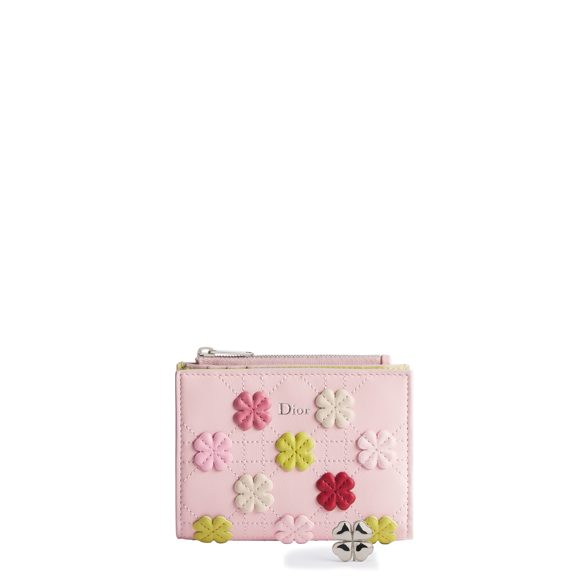 Dior Jardin Dahlia Wallet Pink Fairytale Cannage Lambskin with
