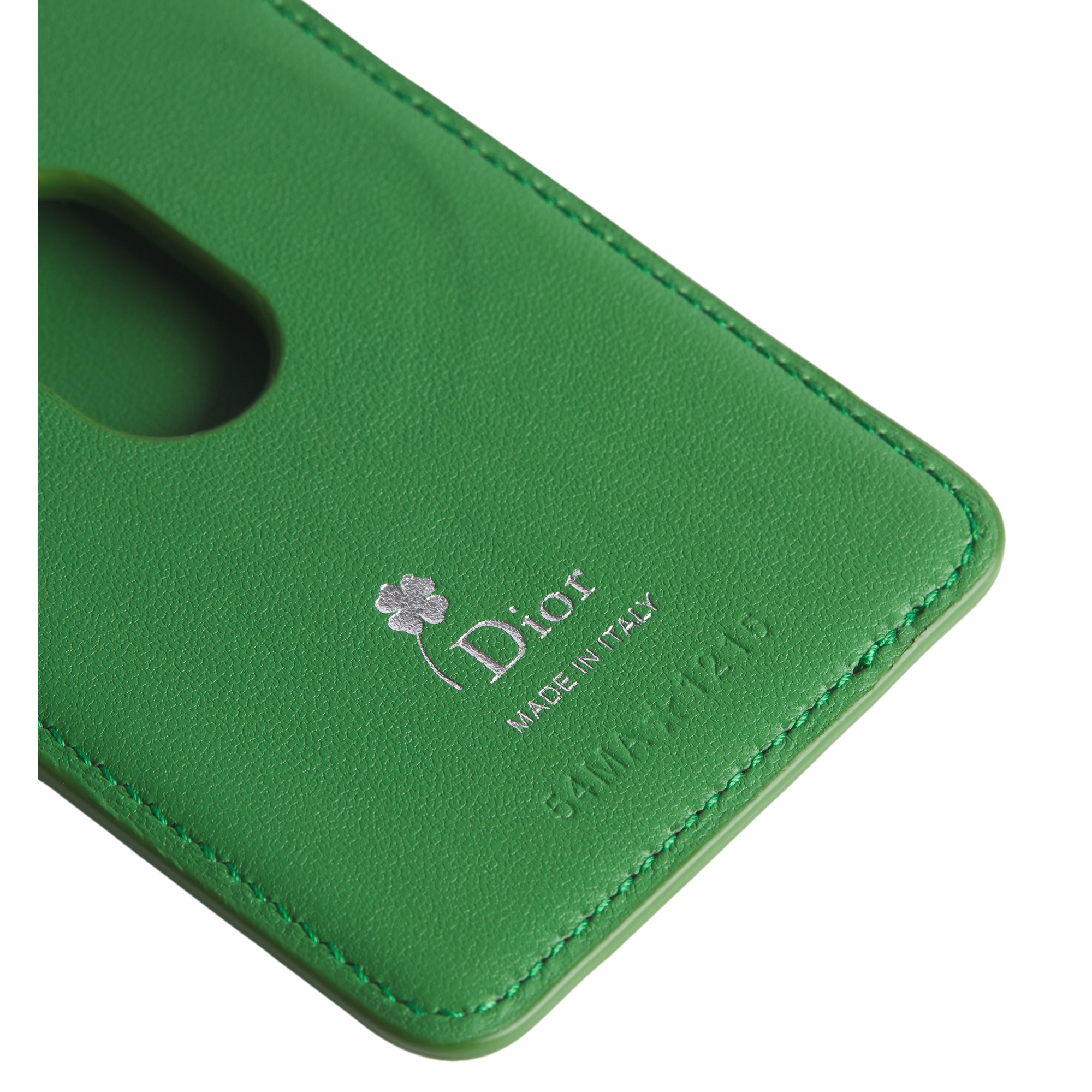 Dior Jardin Magnetic Card Holder Dior Clover Embroidered Cannage Lambskin E09