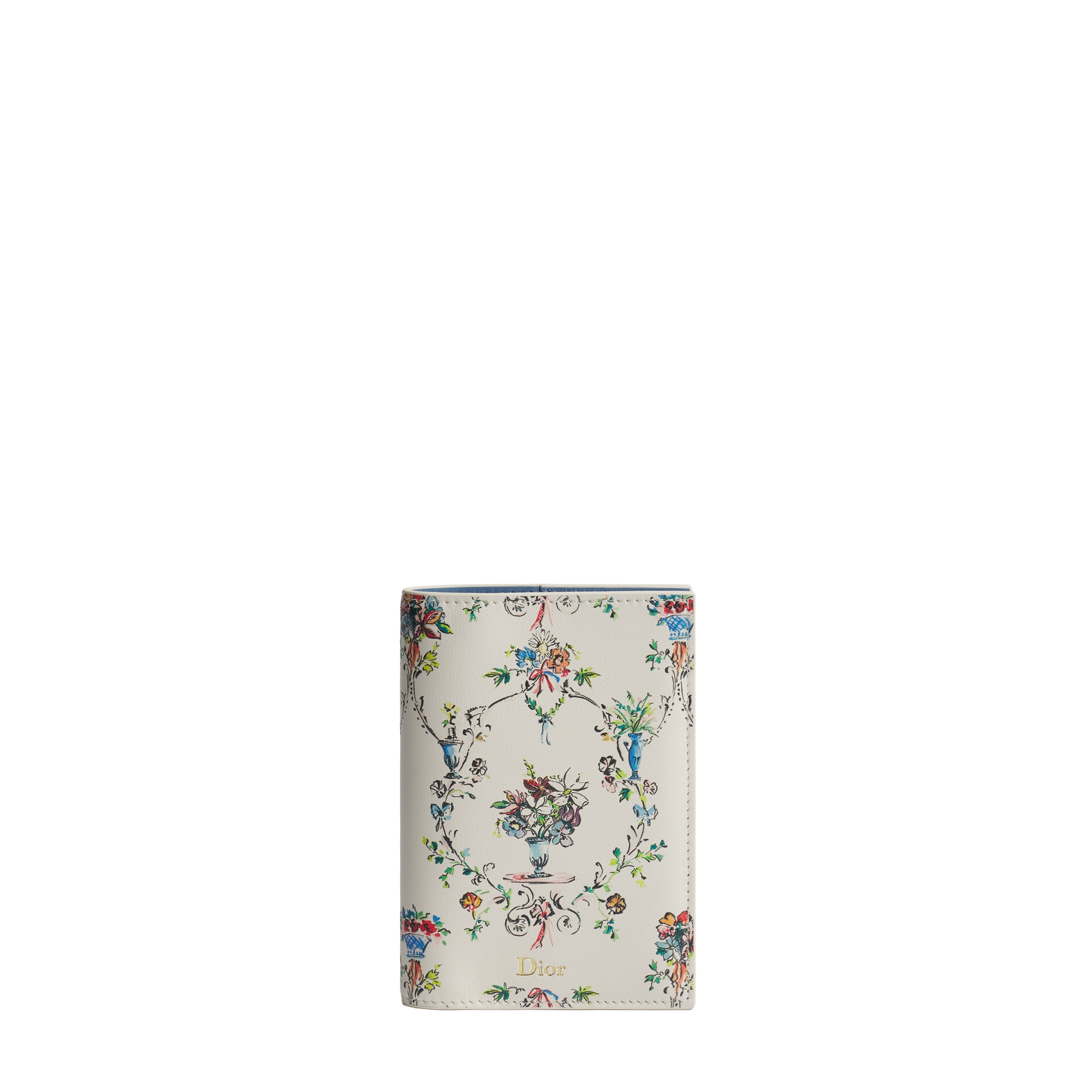 Dioriviera Dior Passport Cover Latte Calfskin with Multicolor Dior