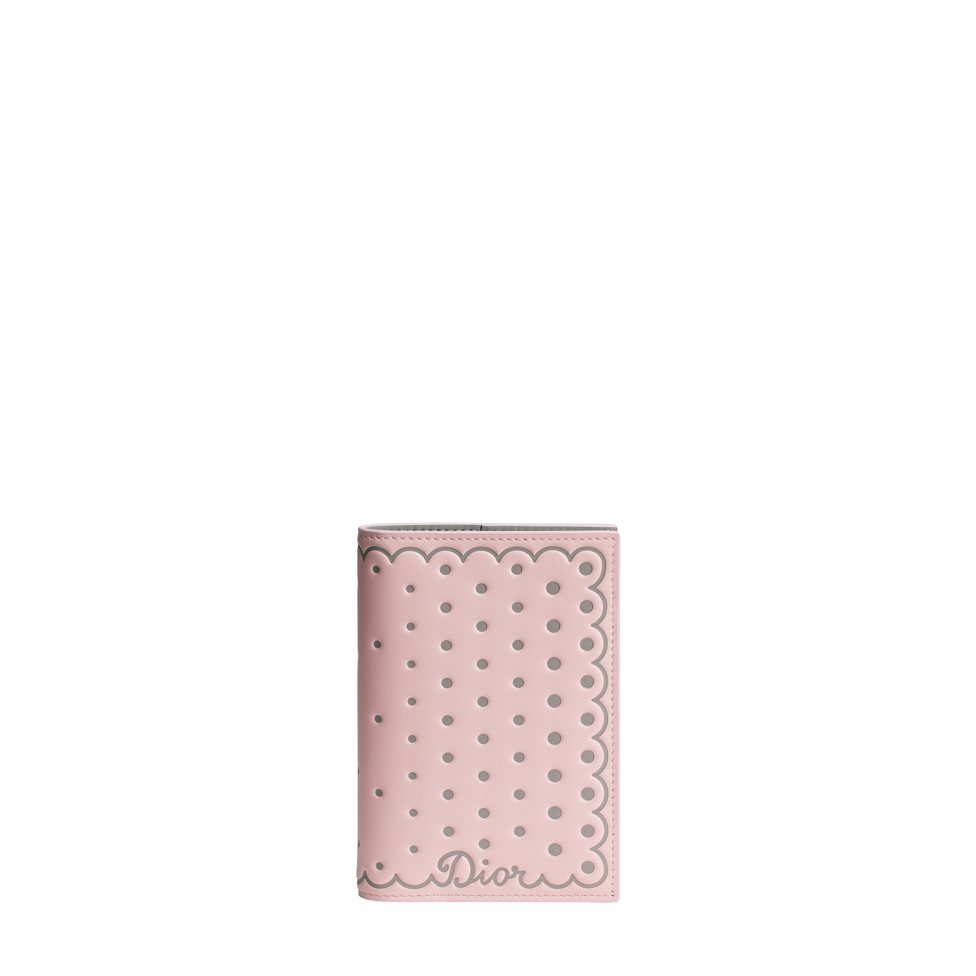  Soupir Pink Calfskin with Gray Printed and Debossed PolkaDior