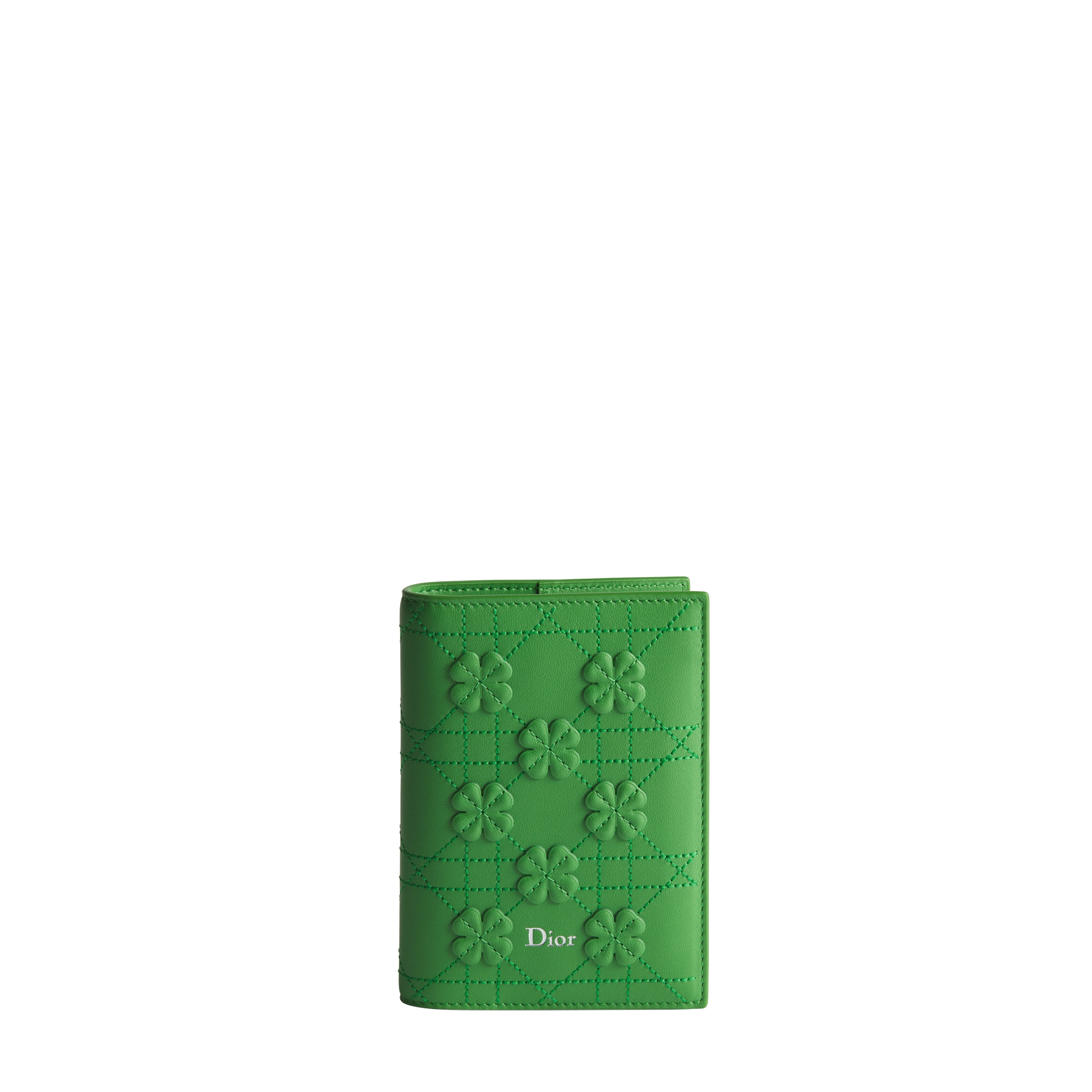 Dior Jardin Passport Cover Dior Clover Embroidered Cannage