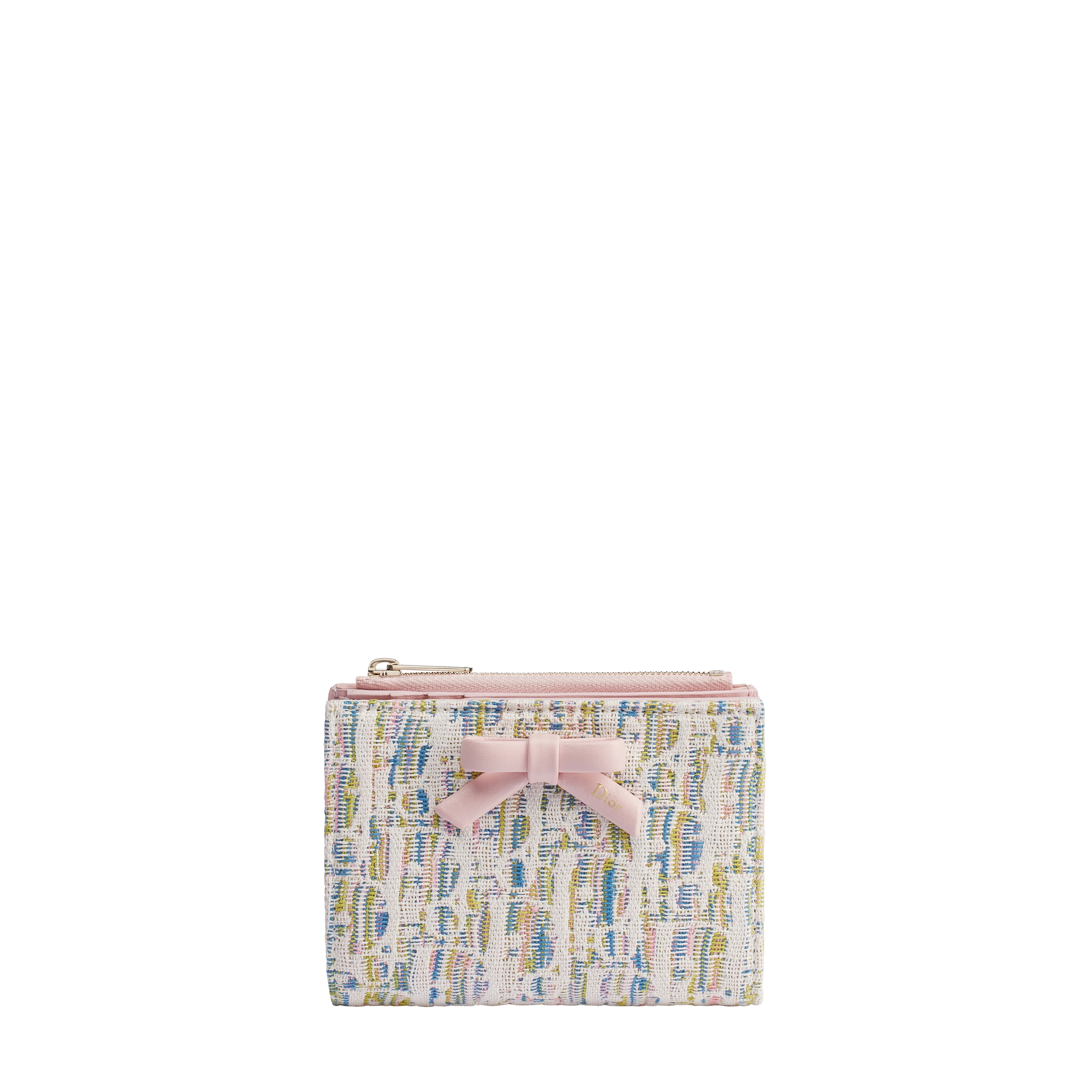 Dior Promenade Dahlia Wallet Multicolor Dior Oblique Pastel Jacquard E01