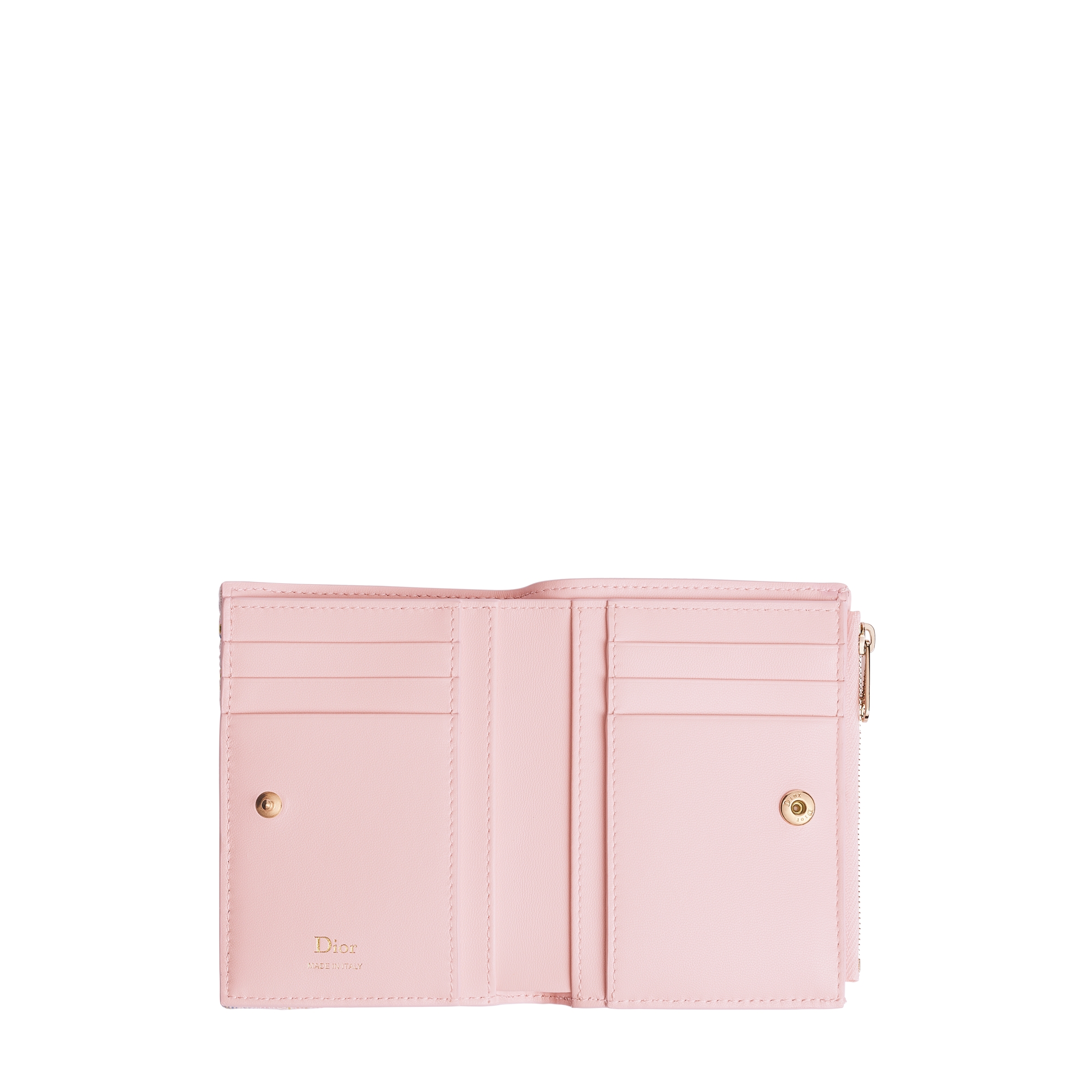 Dior Promenade Dahlia Wallet Multicolor Dior Oblique Pastel Jacquard E07
