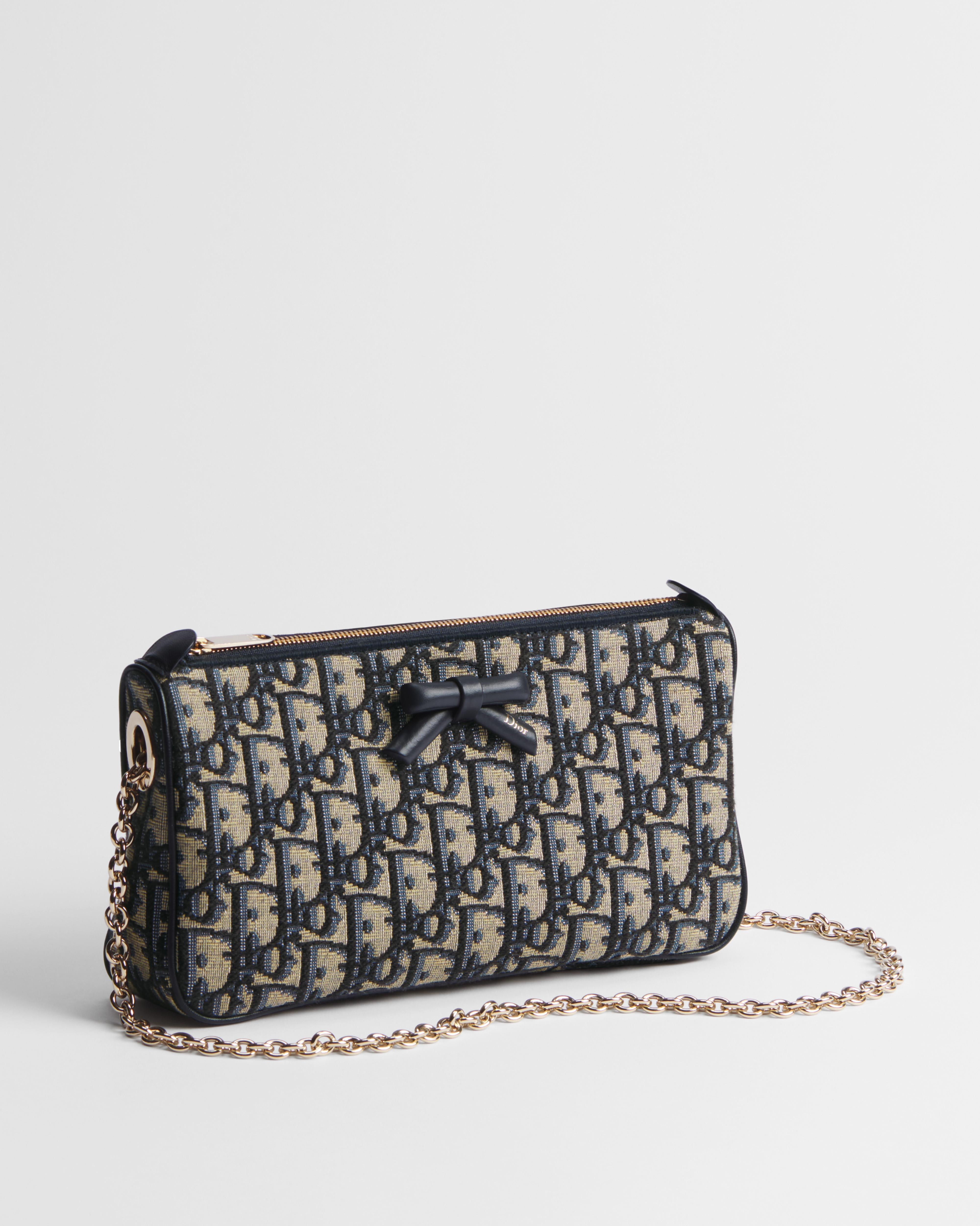 Dior Oblique Bow チェーンポーチ ディオール オブリーク ジャカード E03