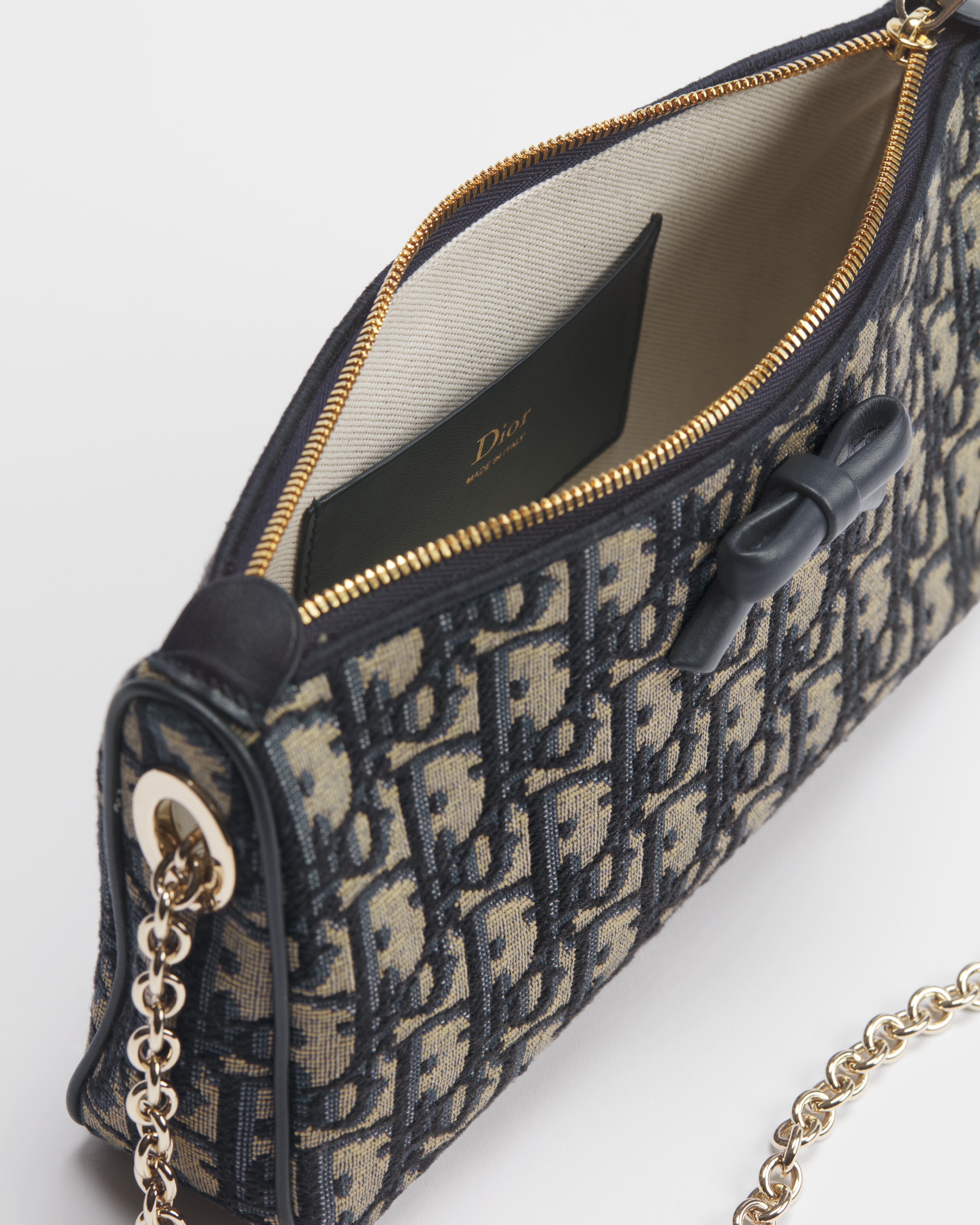 Dior Oblique Bow チェーンポーチ ディオール オブリーク ジャカード E06