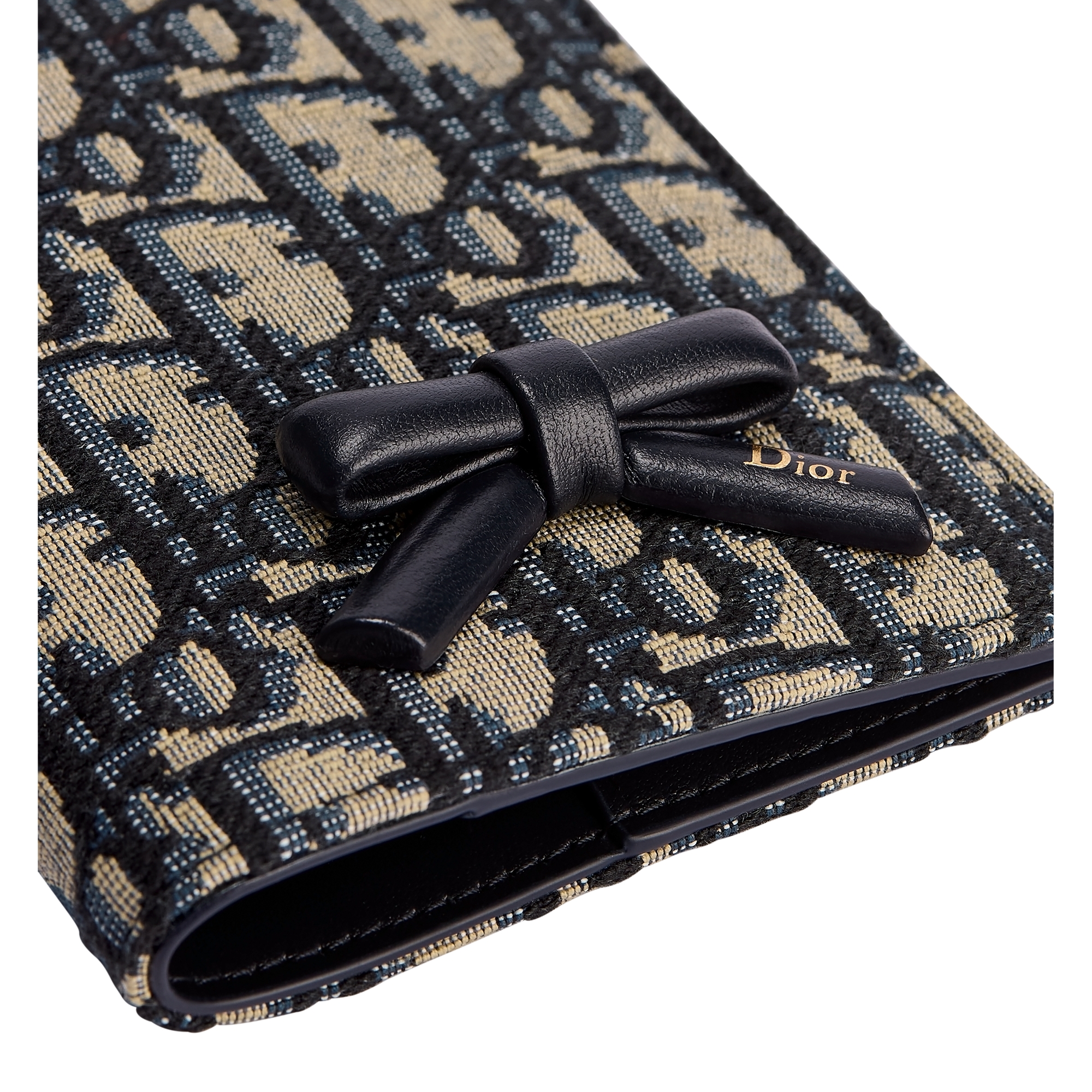 Dior Oblique Bow Passport Cover Blue Dior Oblique Jacquard E09