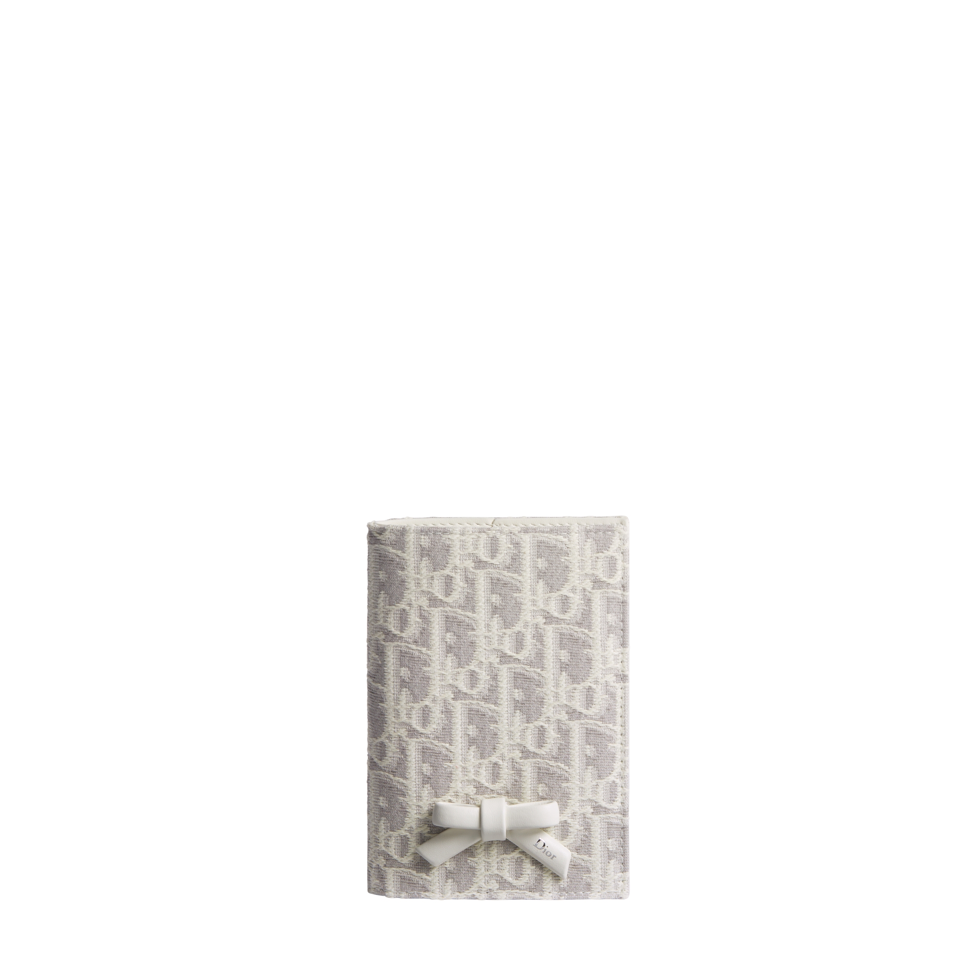 Dior Promenade Passport Cover Latte and Gray Dior Oblique Jacquard E01
