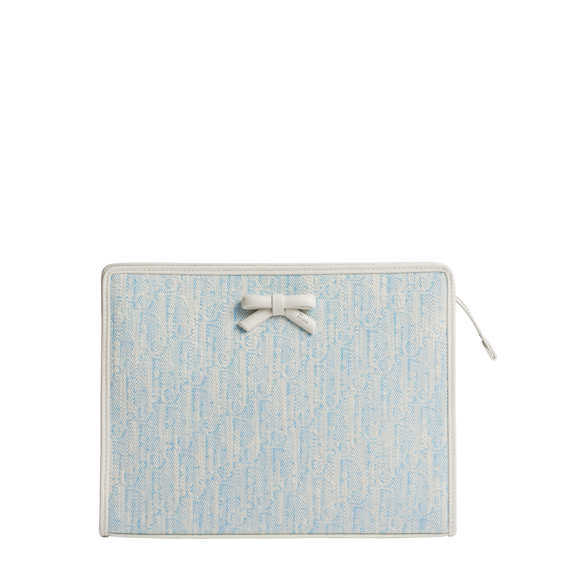 Dior Promenade Dea Pouch Céleste Blue Dior Oblique Washed Jacquard