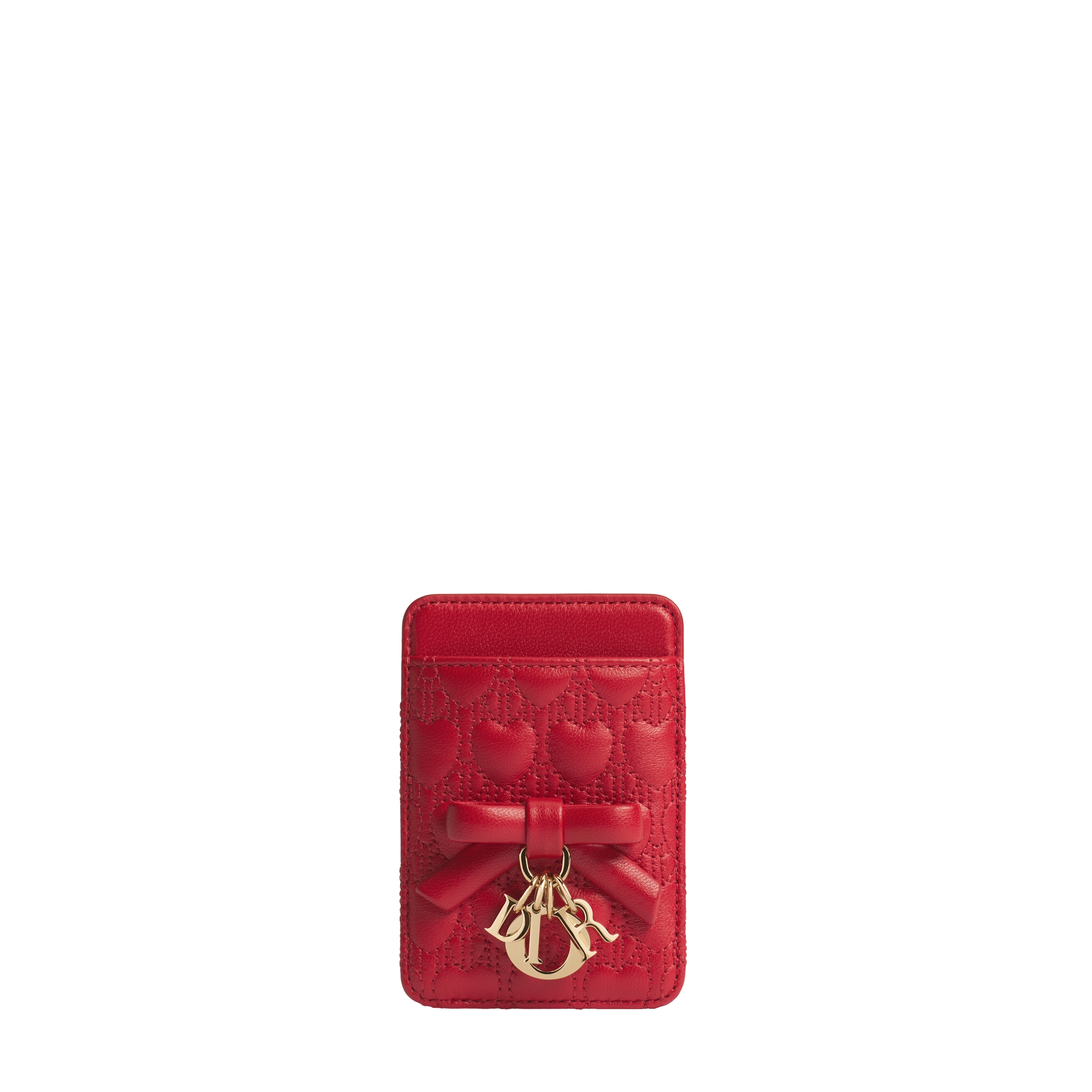  หนังแกะลายควิลท์ Dior Heart สีเฟลมเรด