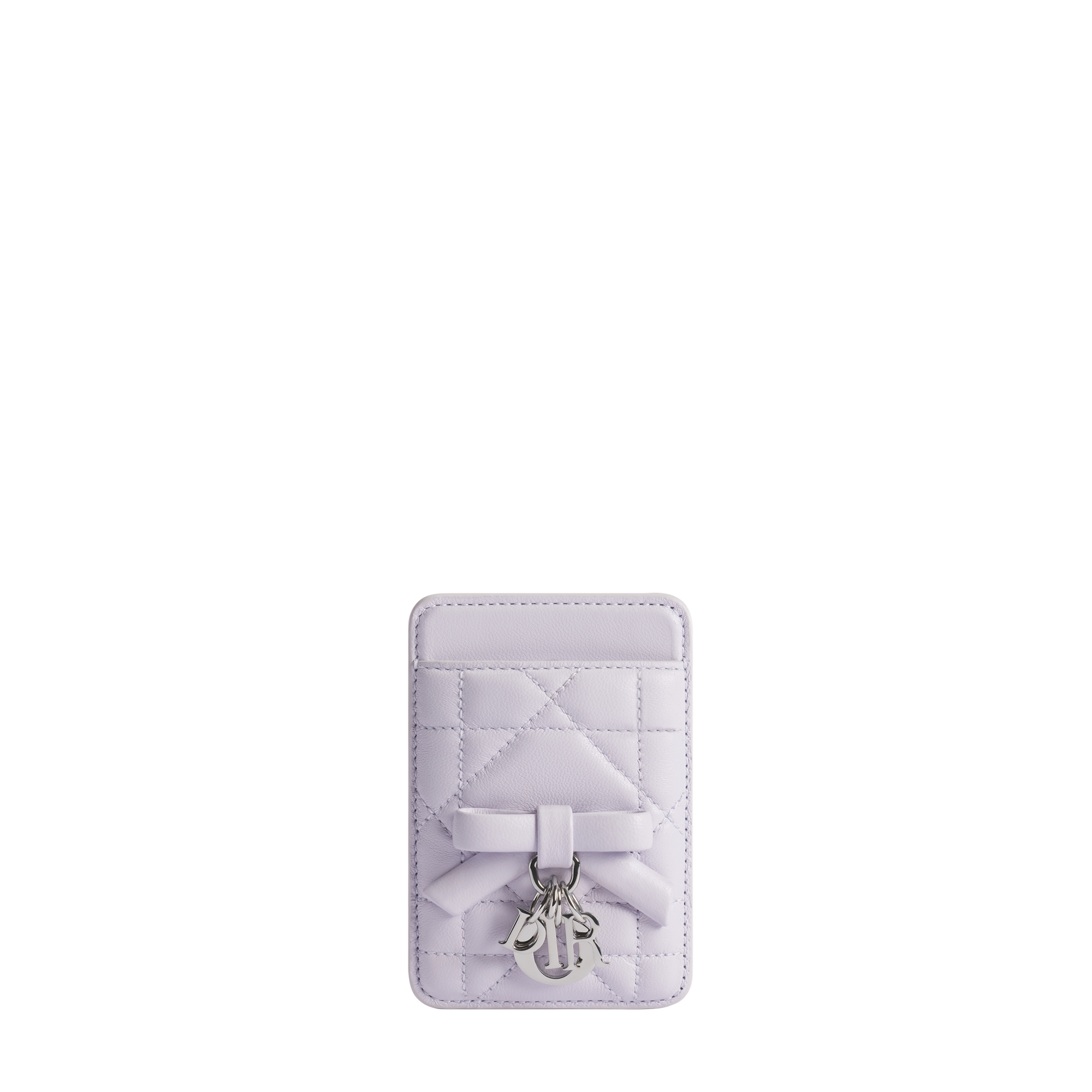 Lady Dior Magnetic Card Holder Glycine Cannage Lambskin E01